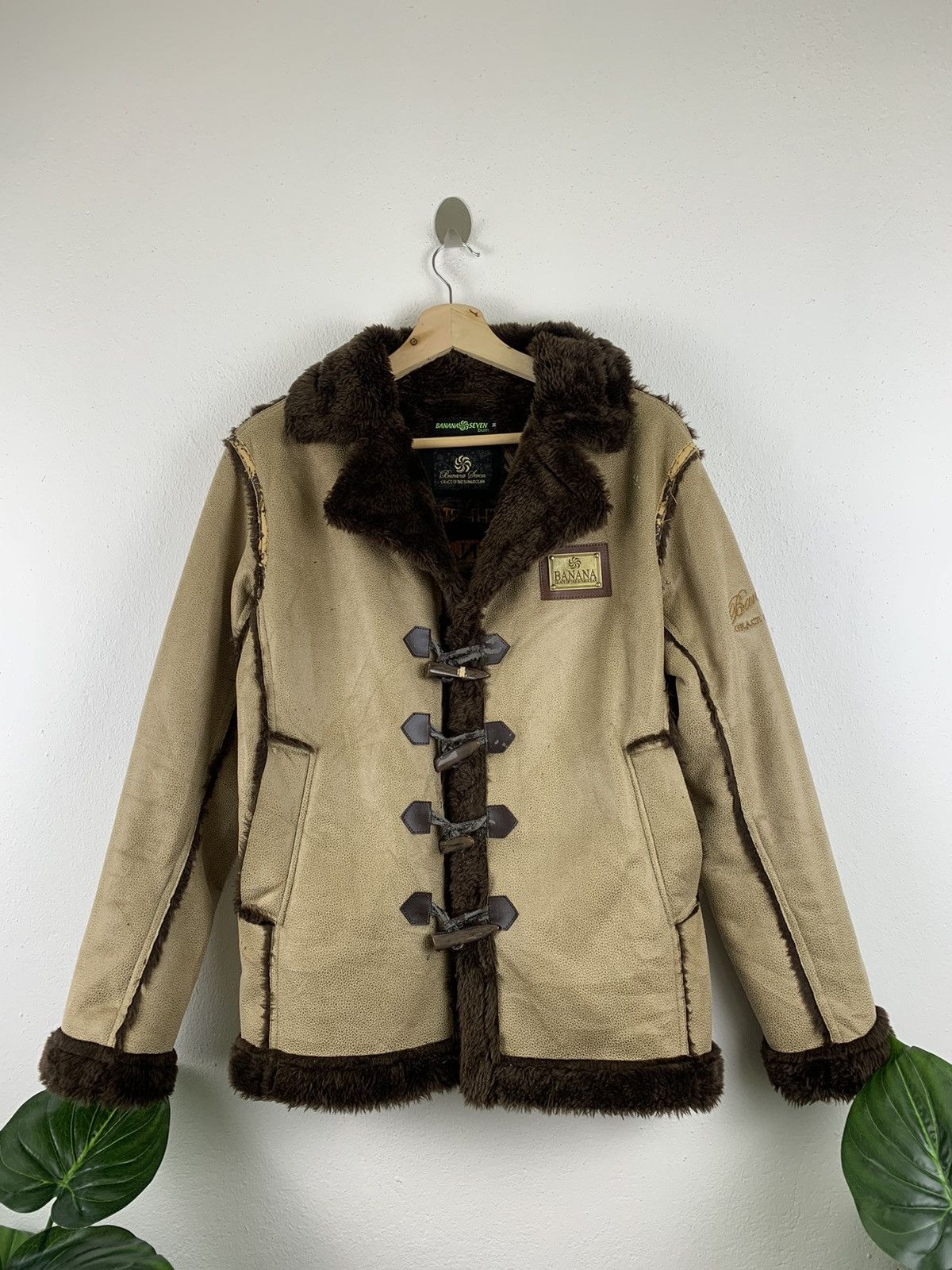 Banana Republic BANANA SEVEN SUEDE SHERLING JACKET Size US M / EU 48-50 / 2 - 1 Thumbnail