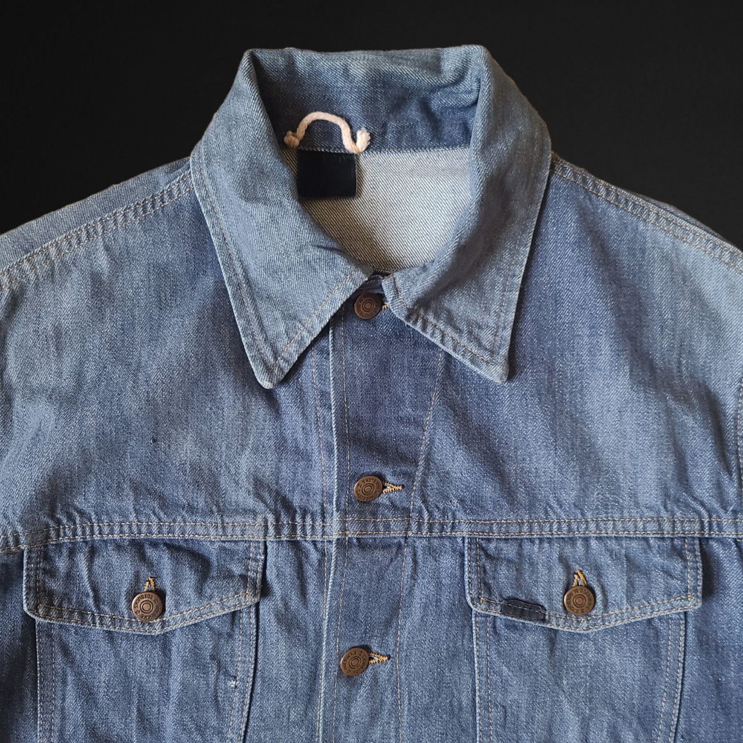 Sears Vintage Selvedge Roebuck 60’s Denim Jean Trucker Jacket USA Size US L / EU 52-54 / 3 - 3 Thumbnail