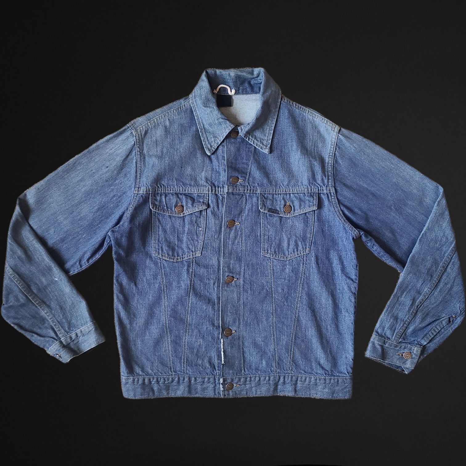Sears Vintage Selvedge Roebuck 60’s Denim Jean Trucker Jacket USA Size US L / EU 52-54 / 3 - 1 Thumbnail