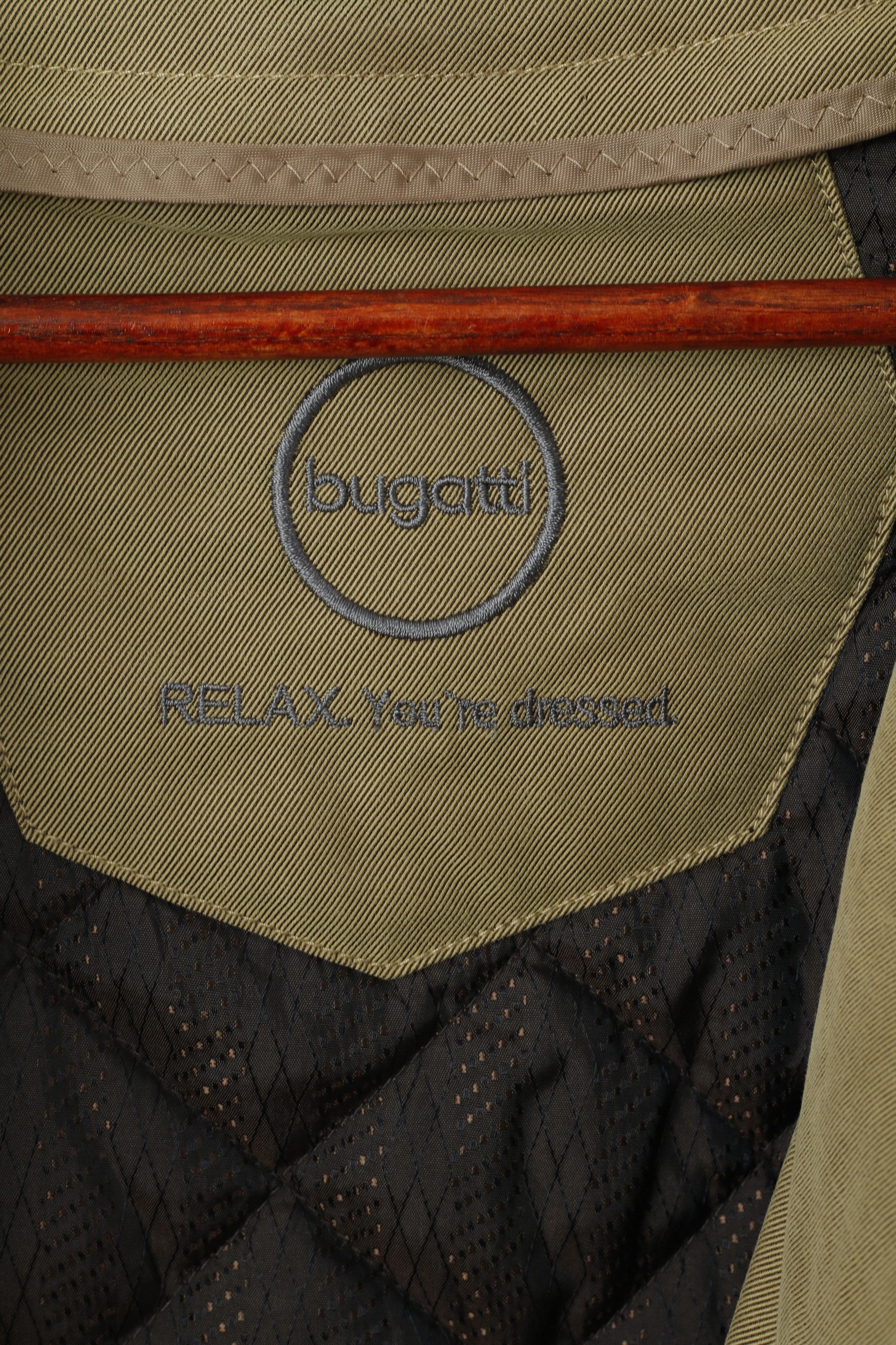 Bugatti Bugatti Men 25 M Coat Green Khaki Cotton Classic 3139 Size US M / EU 48-50 / 2 - 5 Thumbnail