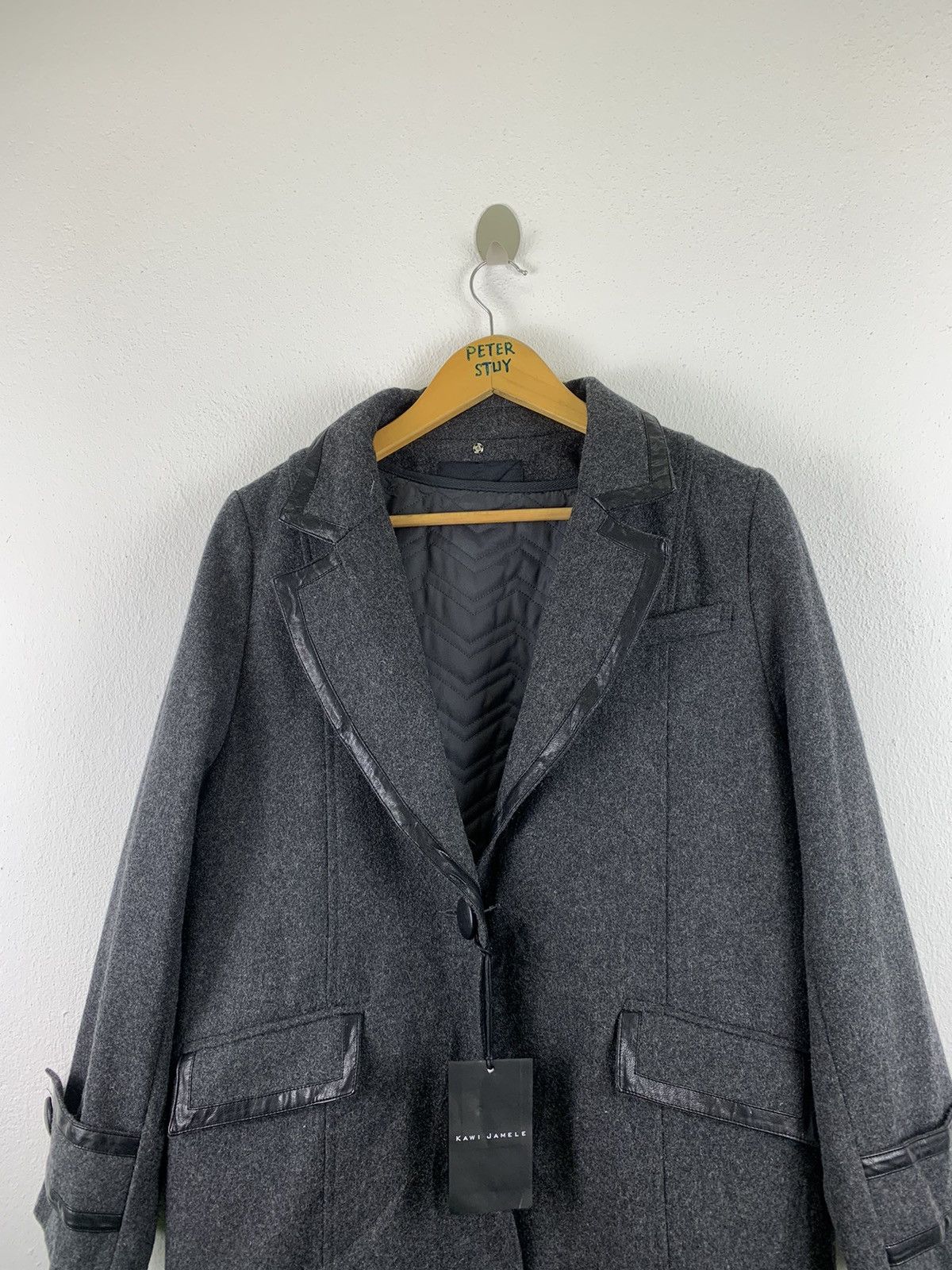 Designer × Japanese Brand KAWI JAMELE LONG COAT WOOL FABRIC Size US M / EU 48-50 / 2 - 2 Thumbnail
