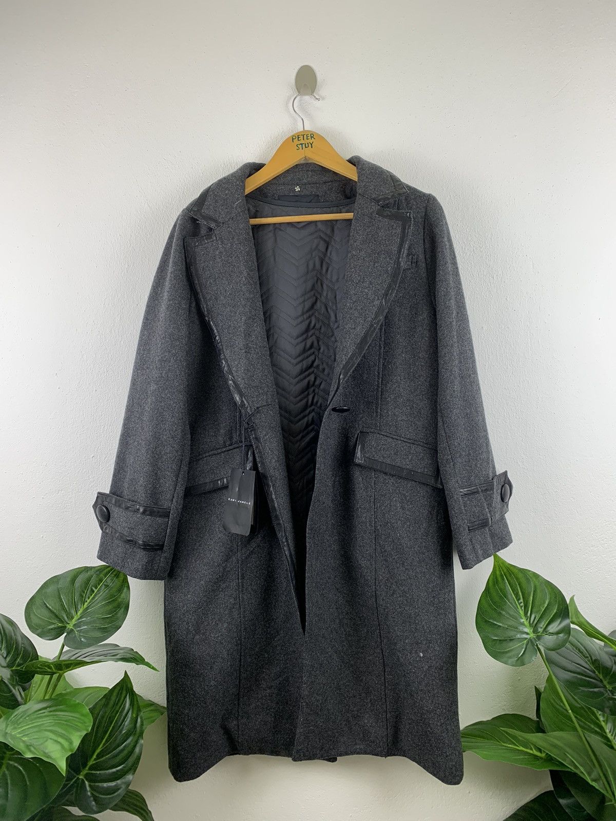 Designer × Japanese Brand KAWI JAMELE LONG COAT WOOL FABRIC Size US M / EU 48-50 / 2 - 6 Thumbnail
