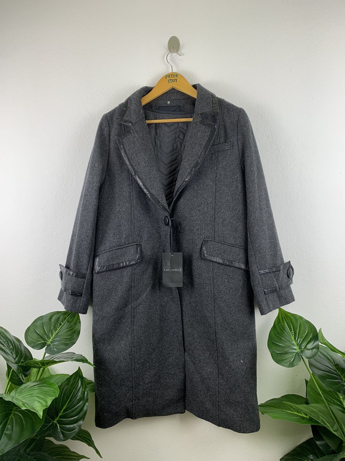 Designer × Japanese Brand KAWI JAMELE LONG COAT WOOL FABRIC Size US M / EU 48-50 / 2 - 1 Thumbnail