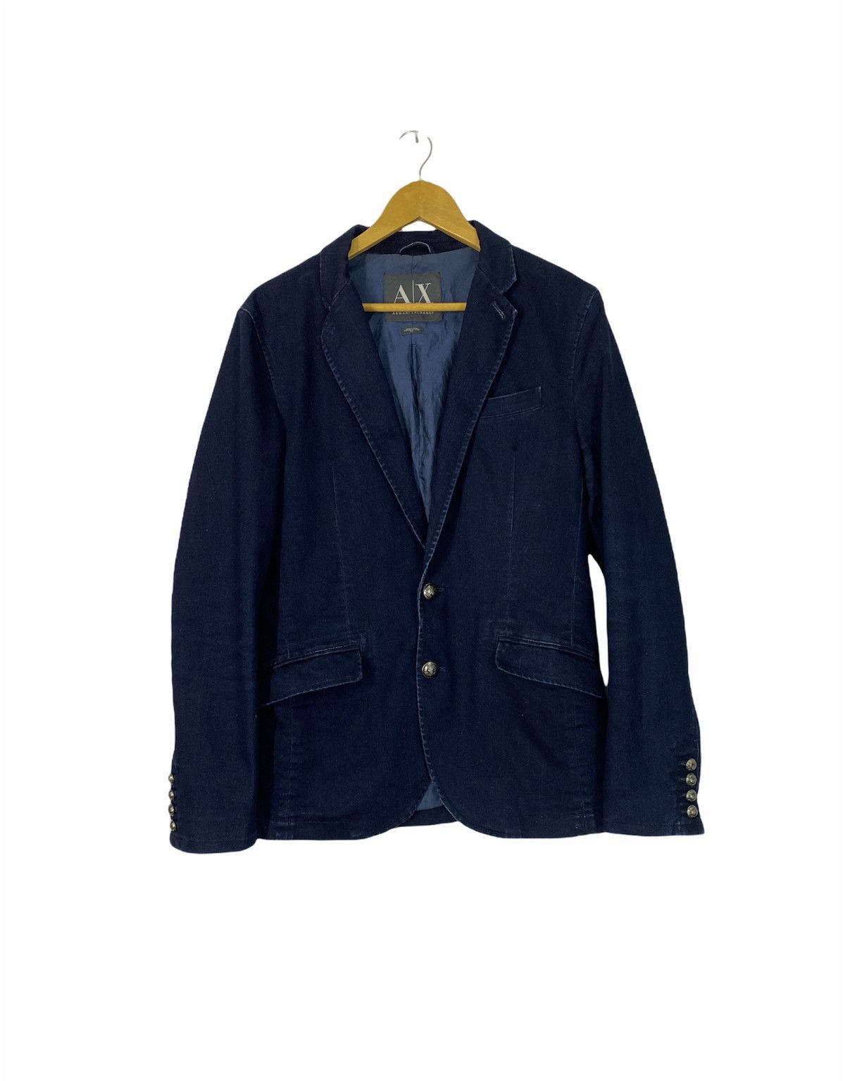 Armani Exchange Armani Exchange Suit Jacket Indigo Design Nice Button Size US S / EU 44-46 / 1 - 1 Thumbnail