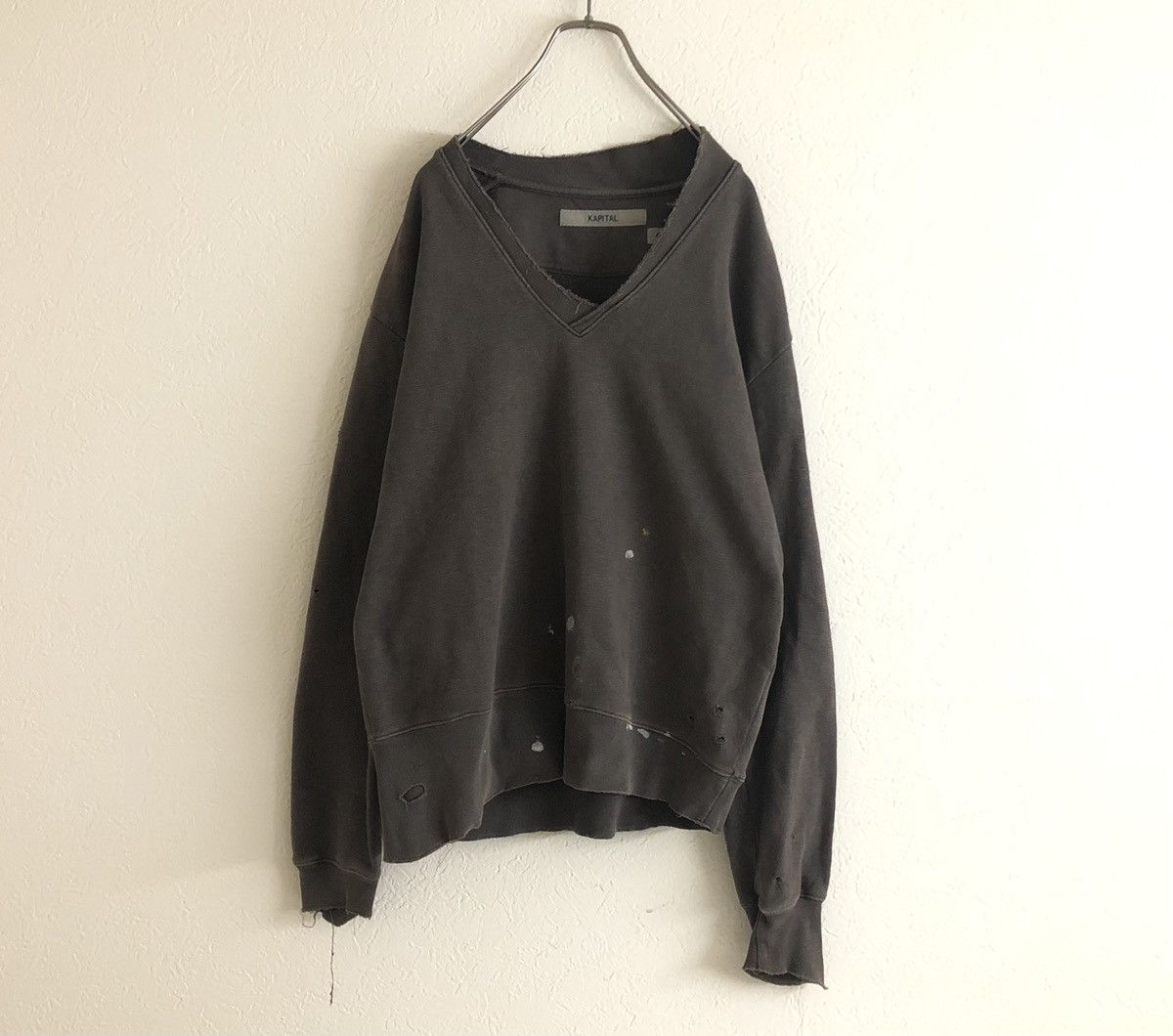 Kapital KAPITAL BORO damaged weathering sweat shirt | Grailed