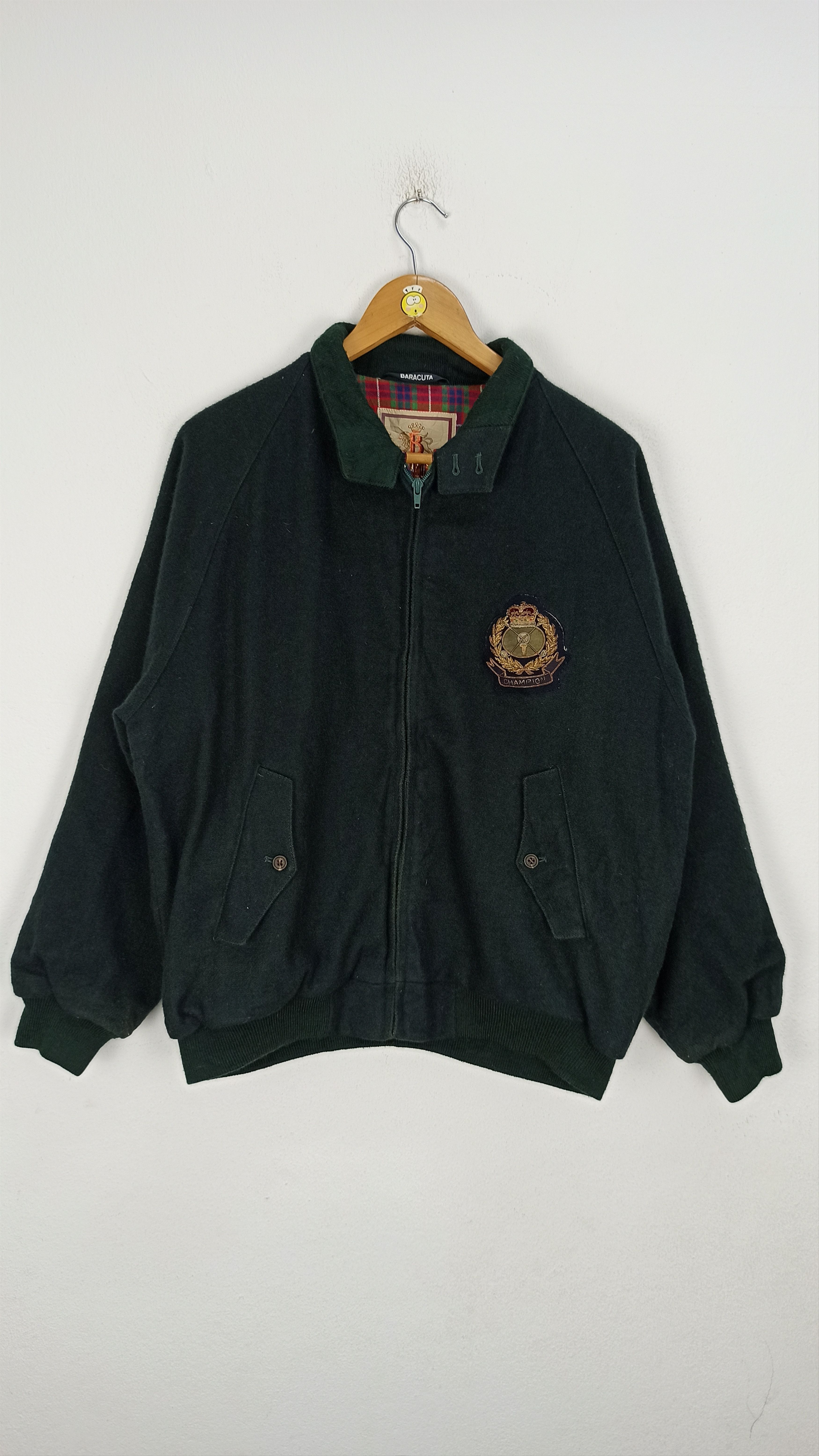 Vintage Baracuta Bomber Wool Jacket Embroidered
