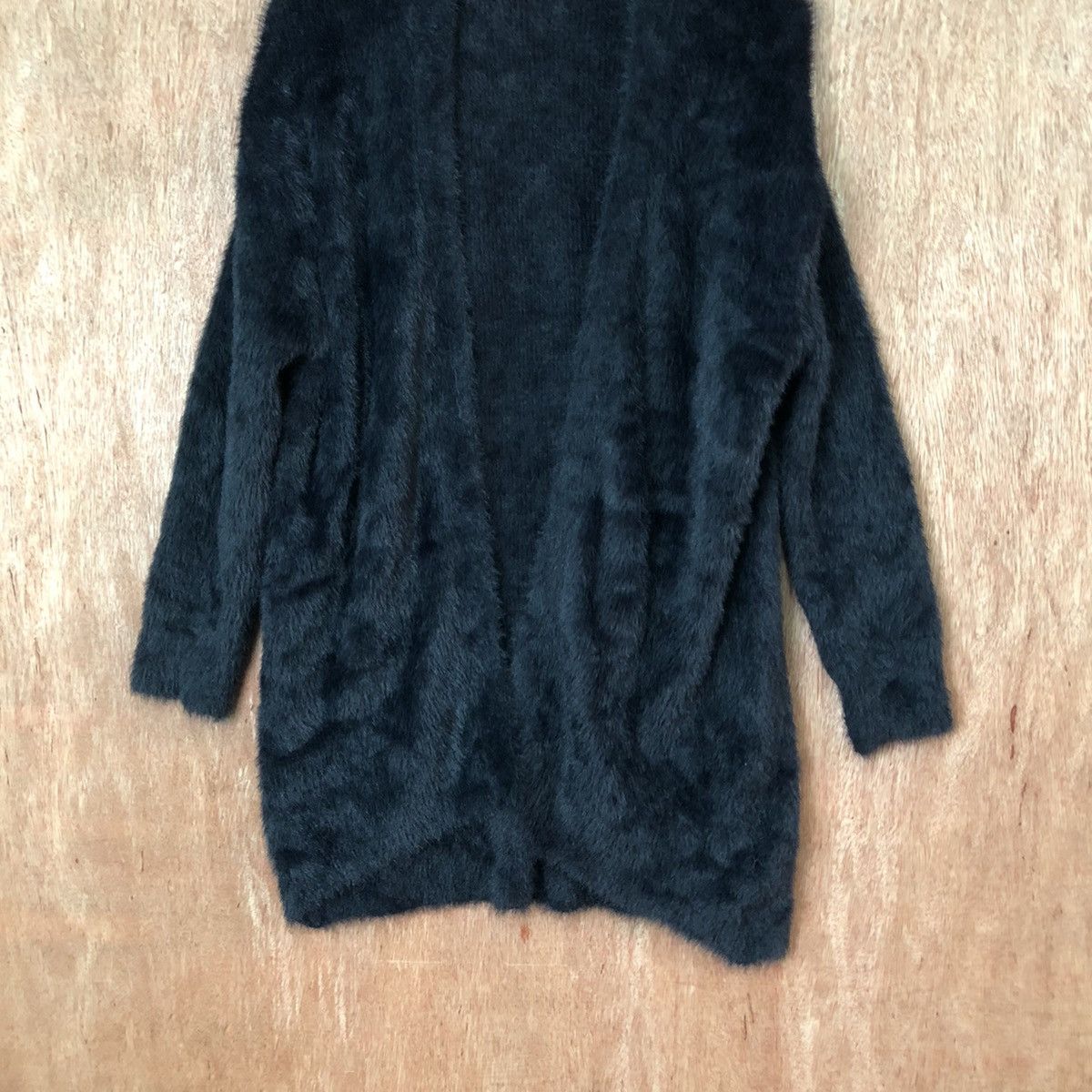Homespun Knitwear GU Black Shag Shaggy Fur Mohair Cardigan #6425 Size US S / EU 44-46 / 1 - 3 Thumbnail