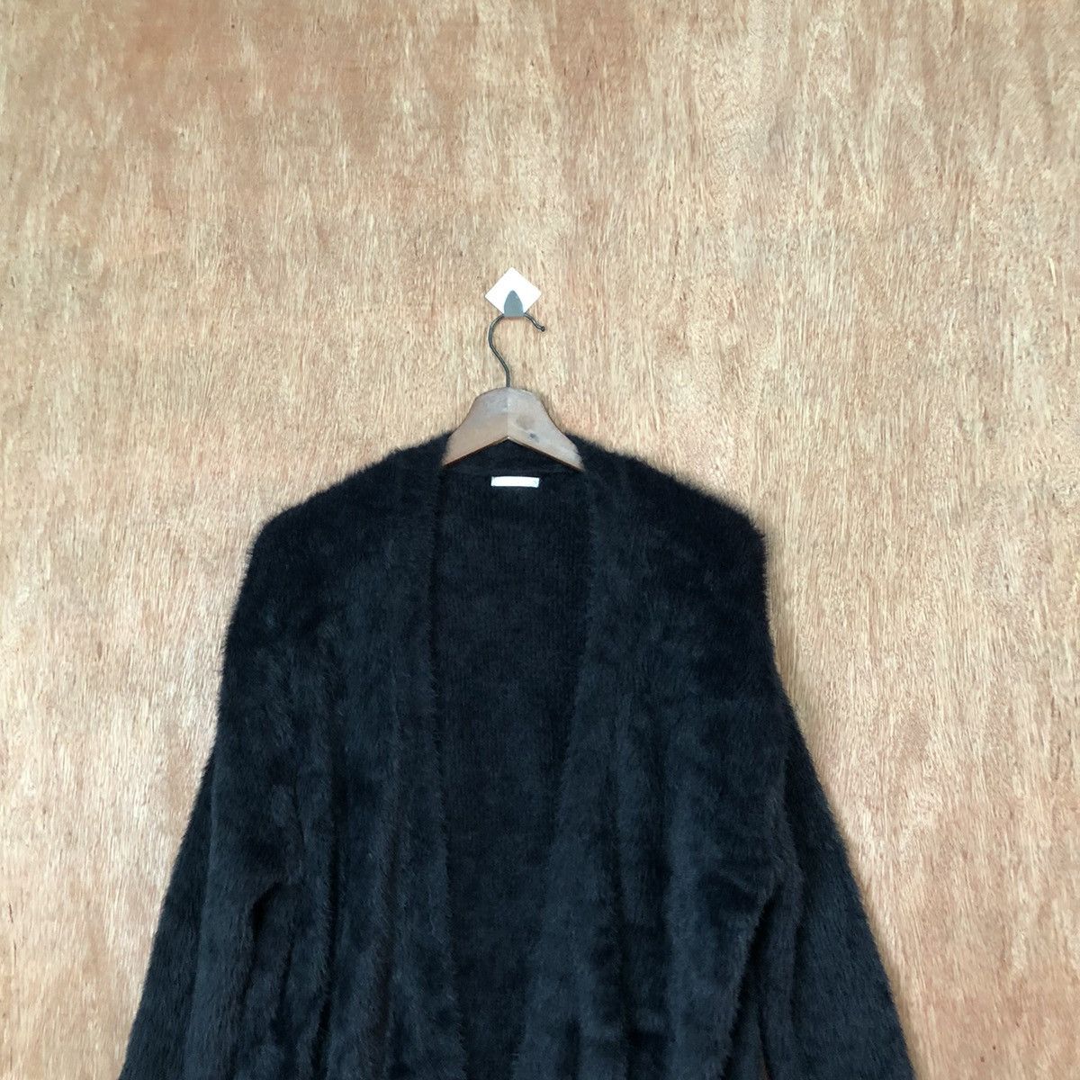 Homespun Knitwear GU Black Shag Shaggy Fur Mohair Cardigan #6425 Size US S / EU 44-46 / 1 - 2 Thumbnail
