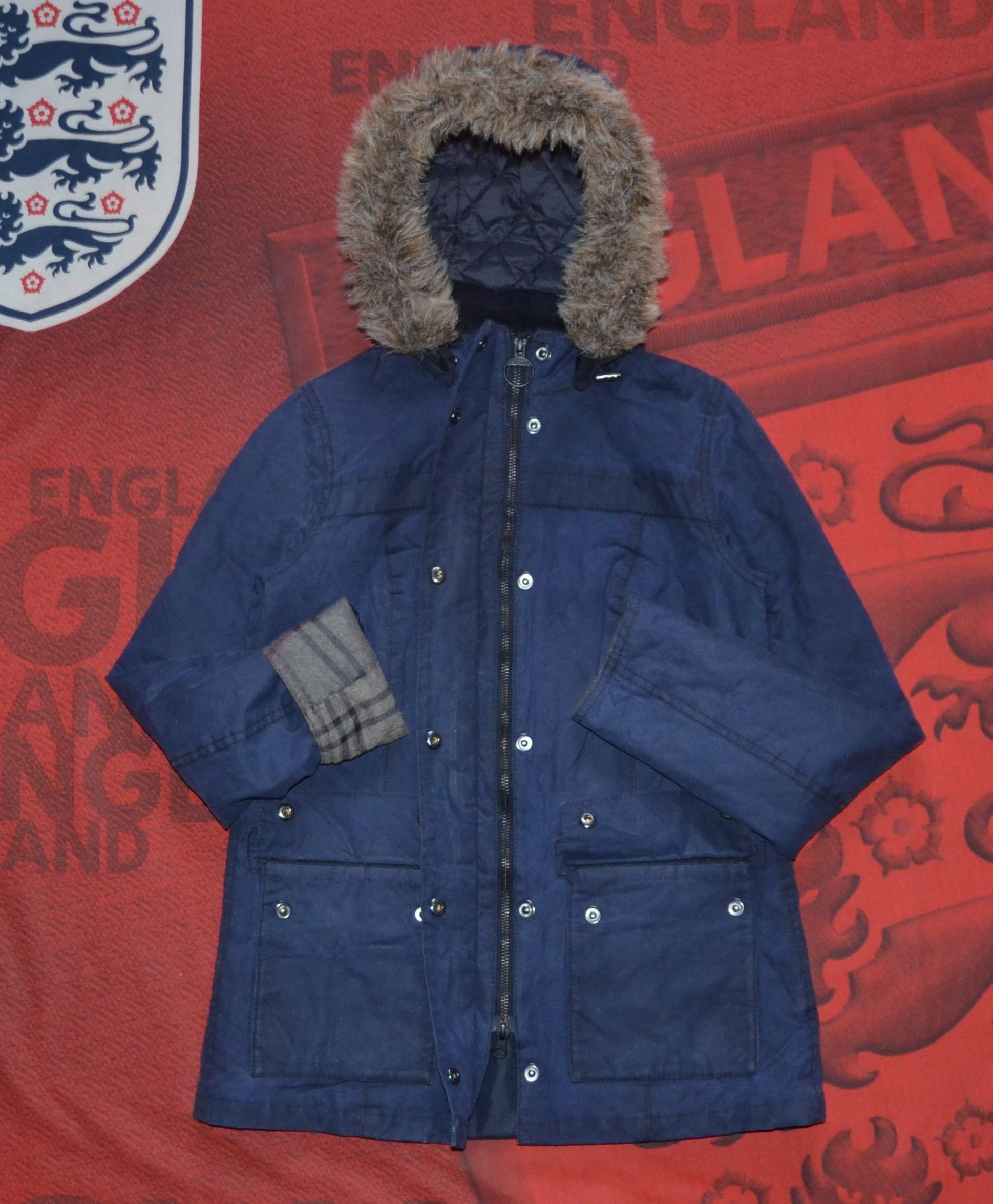 Barbour Barbour Ellen Wax Winter Tartan Women Hooded Jacket England Size XS / US 0-2 / IT 36-38 - 4 Thumbnail