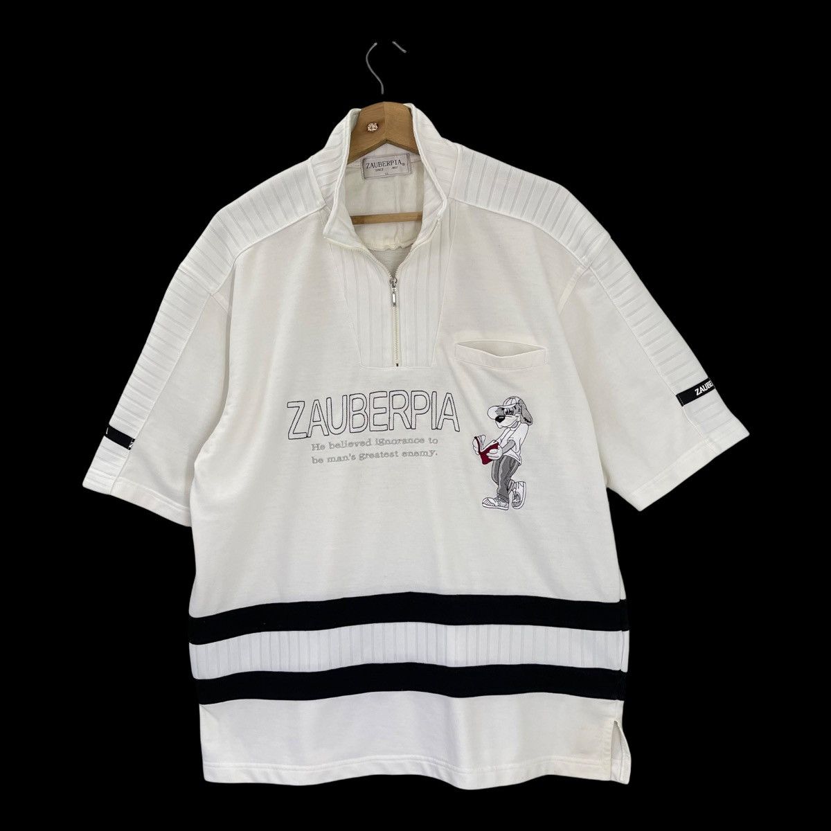 Japanese Brand Zauberpia Big Logo Pullover Halfzip Sweatshirt Size M Size US M / EU 48-50 / 2 - 3 Thumbnail