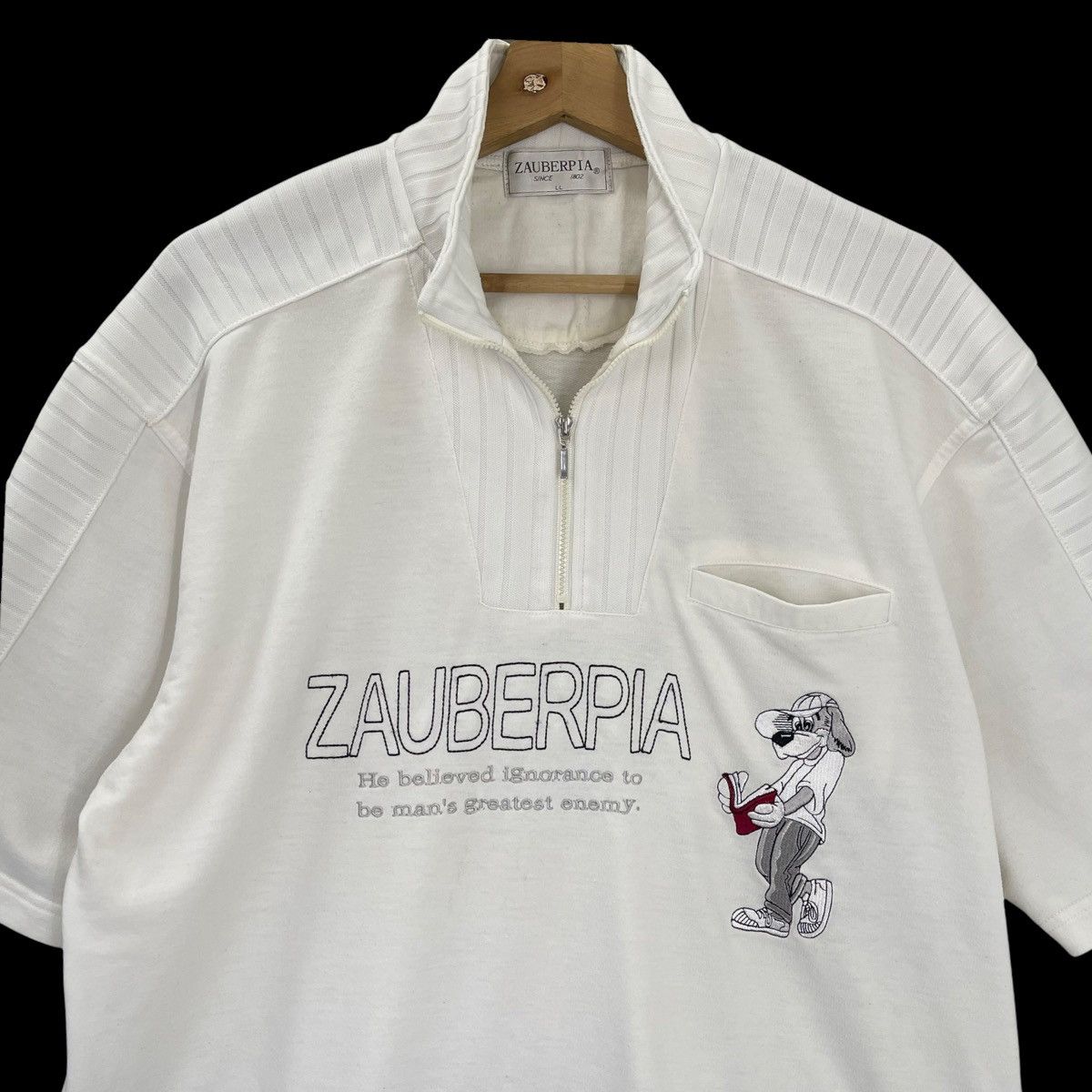 Japanese Brand Zauberpia Big Logo Pullover Halfzip Sweatshirt Size M Size US M / EU 48-50 / 2 - 4 Thumbnail