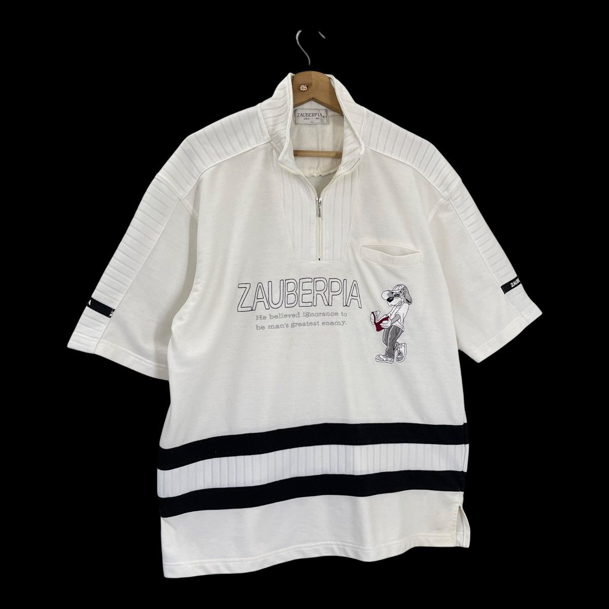 Japanese Brand Zauberpia Big Logo Pullover Halfzip Sweatshirt Size M Size US M / EU 48-50 / 2 - 2 Thumbnail