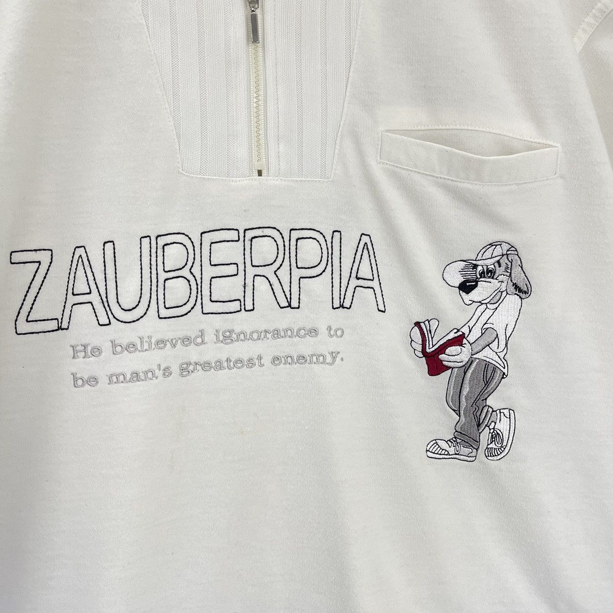 Japanese Brand Zauberpia Big Logo Pullover Halfzip Sweatshirt Size M Size US M / EU 48-50 / 2 - 5 Thumbnail