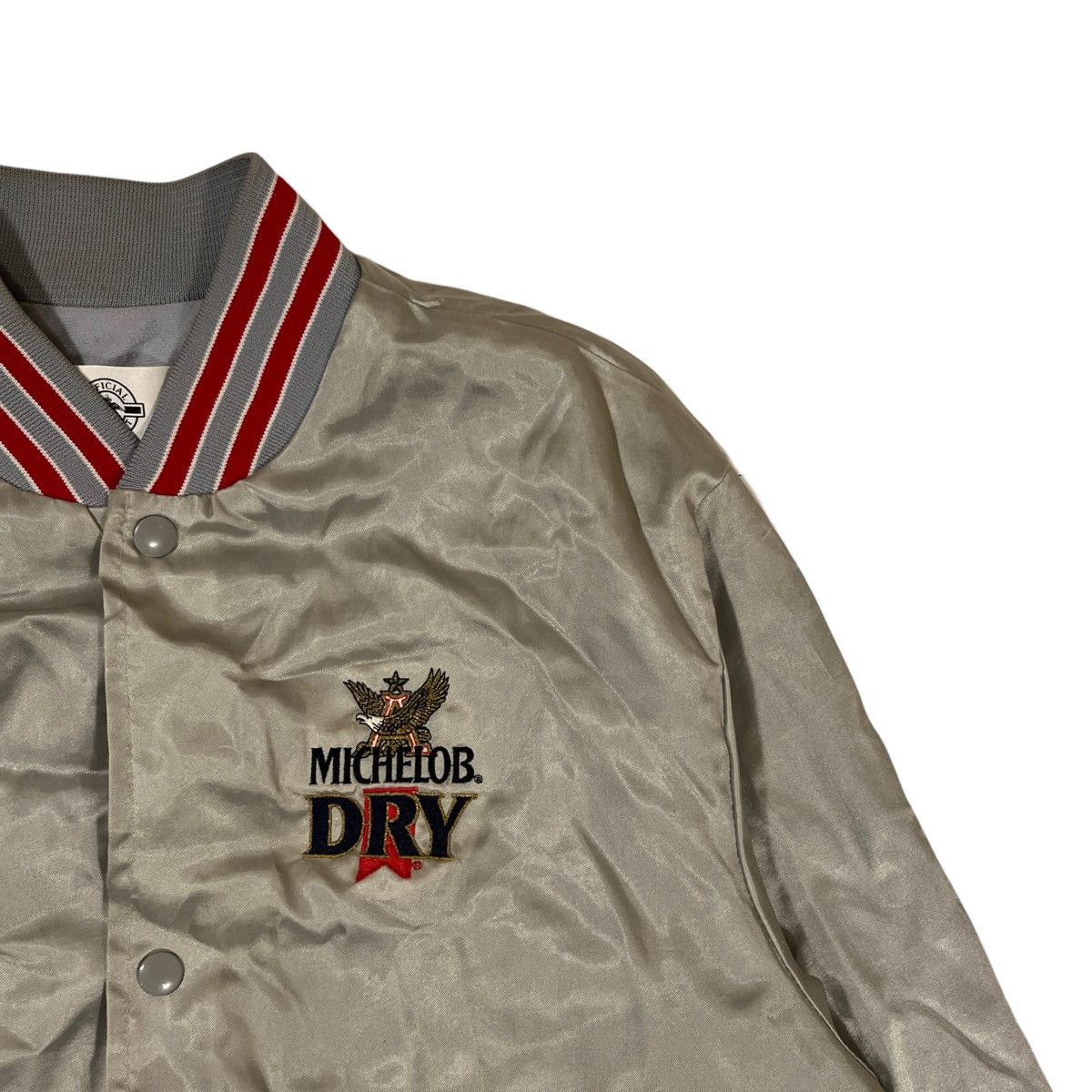 Budweiser 80’s Satin Michelob Dry Bomber Jacket Size US M / EU 48-50 / 2 - 2 Thumbnail