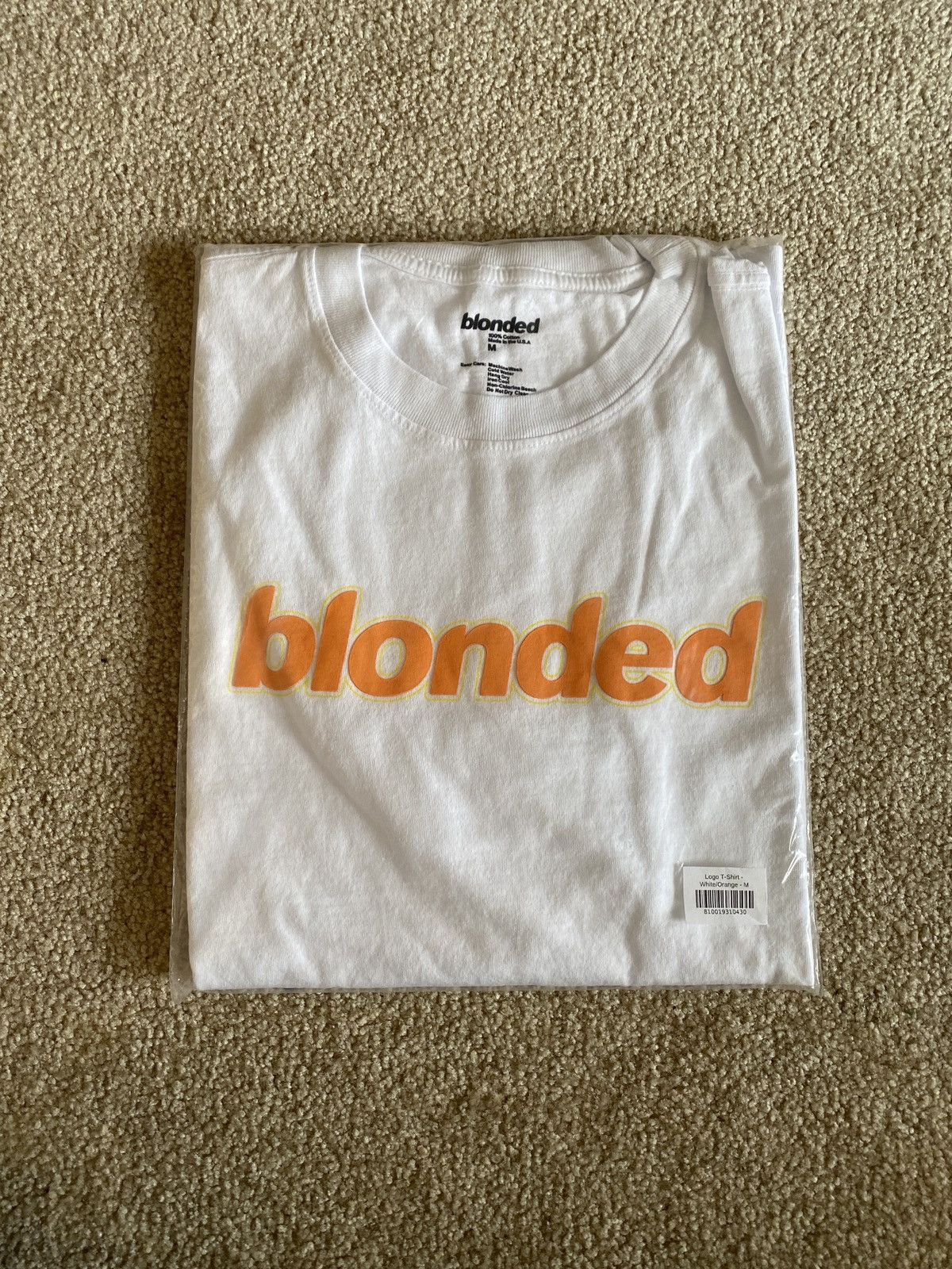 Frank Ocean Blonded Logo T-Shirt White/Orange | Grailed
