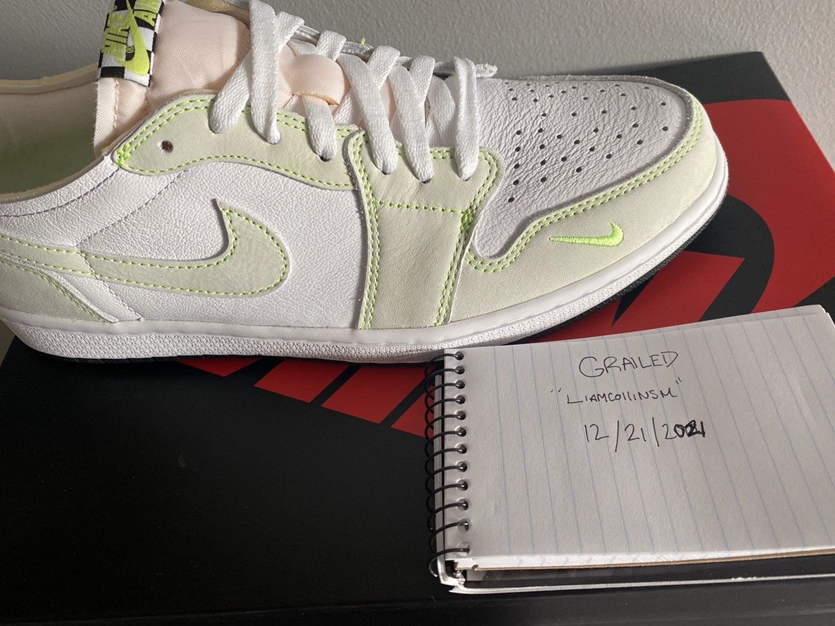 Nike AIR JORDAN 1 LOW OG - WHITE/BLACK-GHOST GREEN Size US 11 / EU 44 - 6 Thumbnail