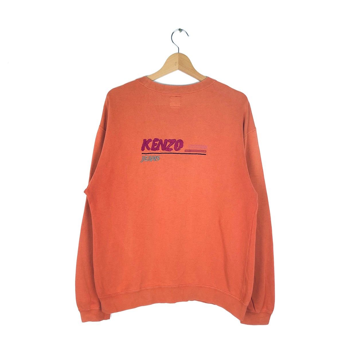Japanese Brand × Kenzo Kenzo Jeans Spell Out Embroidery Big Logo Sweatshirt Size US L / EU 52-54 / 3 - 1 Thumbnail