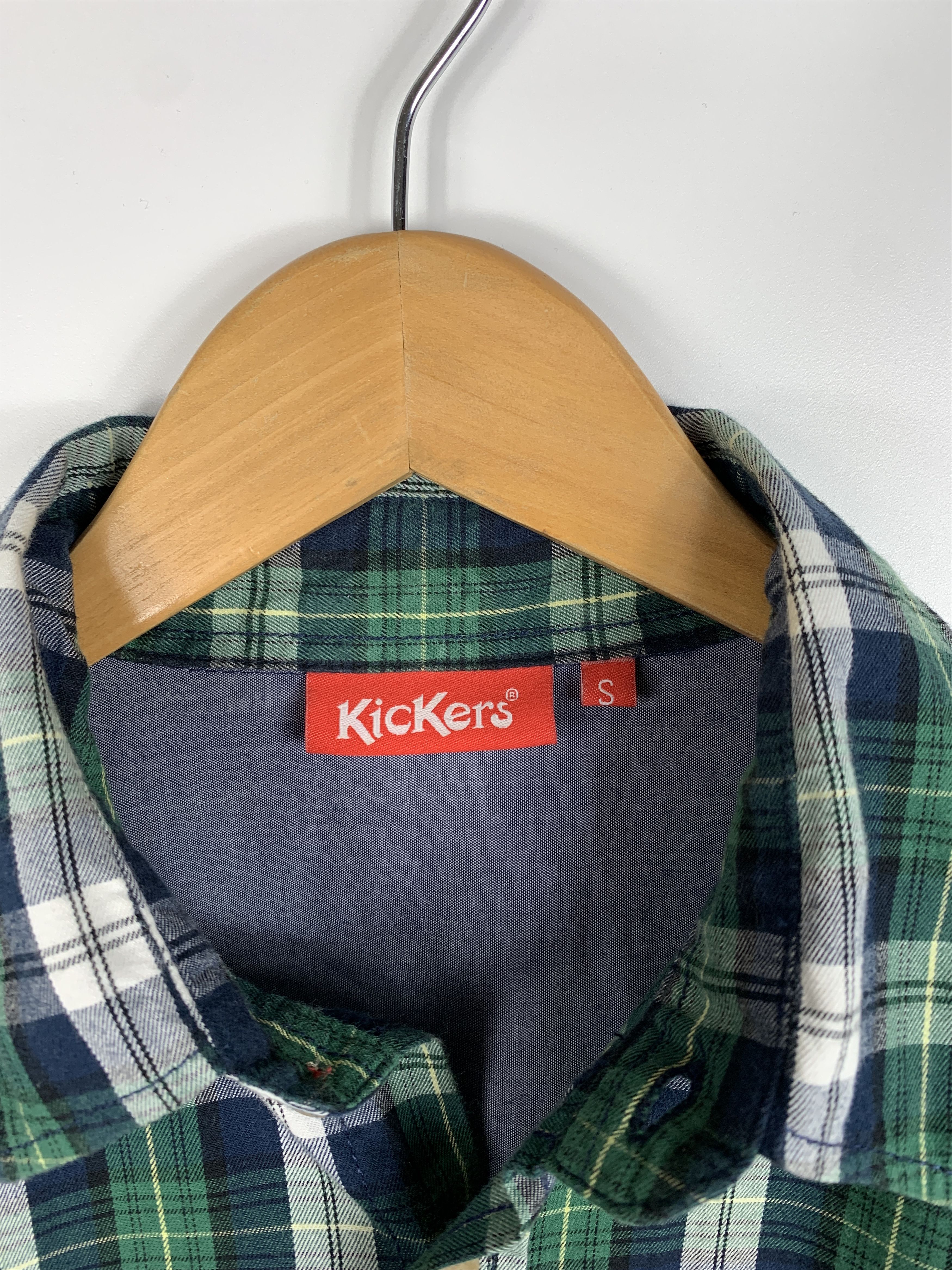 Kickers KICKERS Long Sleeve Button Down Check Shirt Green Size S Size US S / EU 44-46 / 1 - 7 Thumbnail