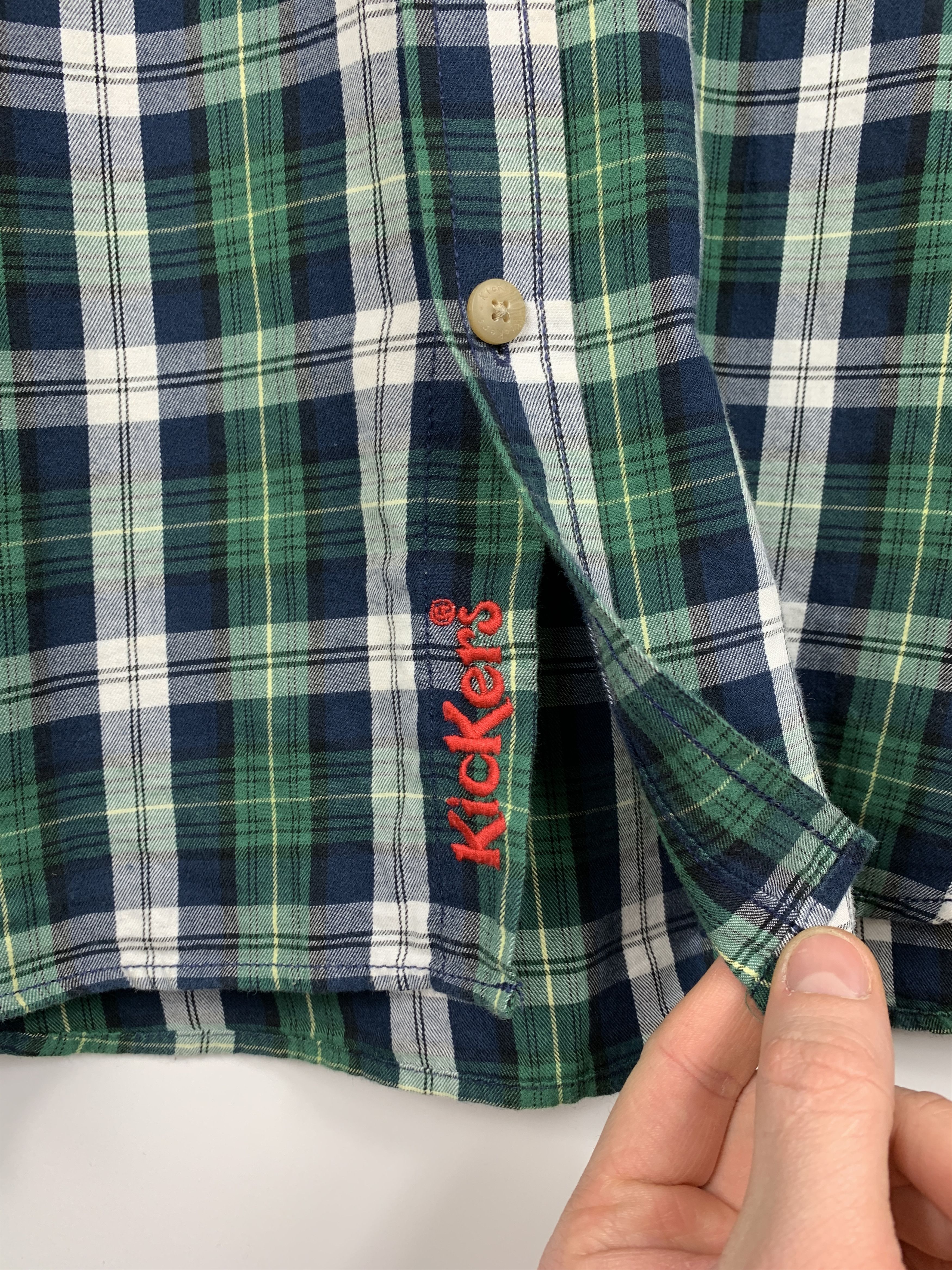 Kickers KICKERS Long Sleeve Button Down Check Shirt Green Size S Size US S / EU 44-46 / 1 - 5 Thumbnail