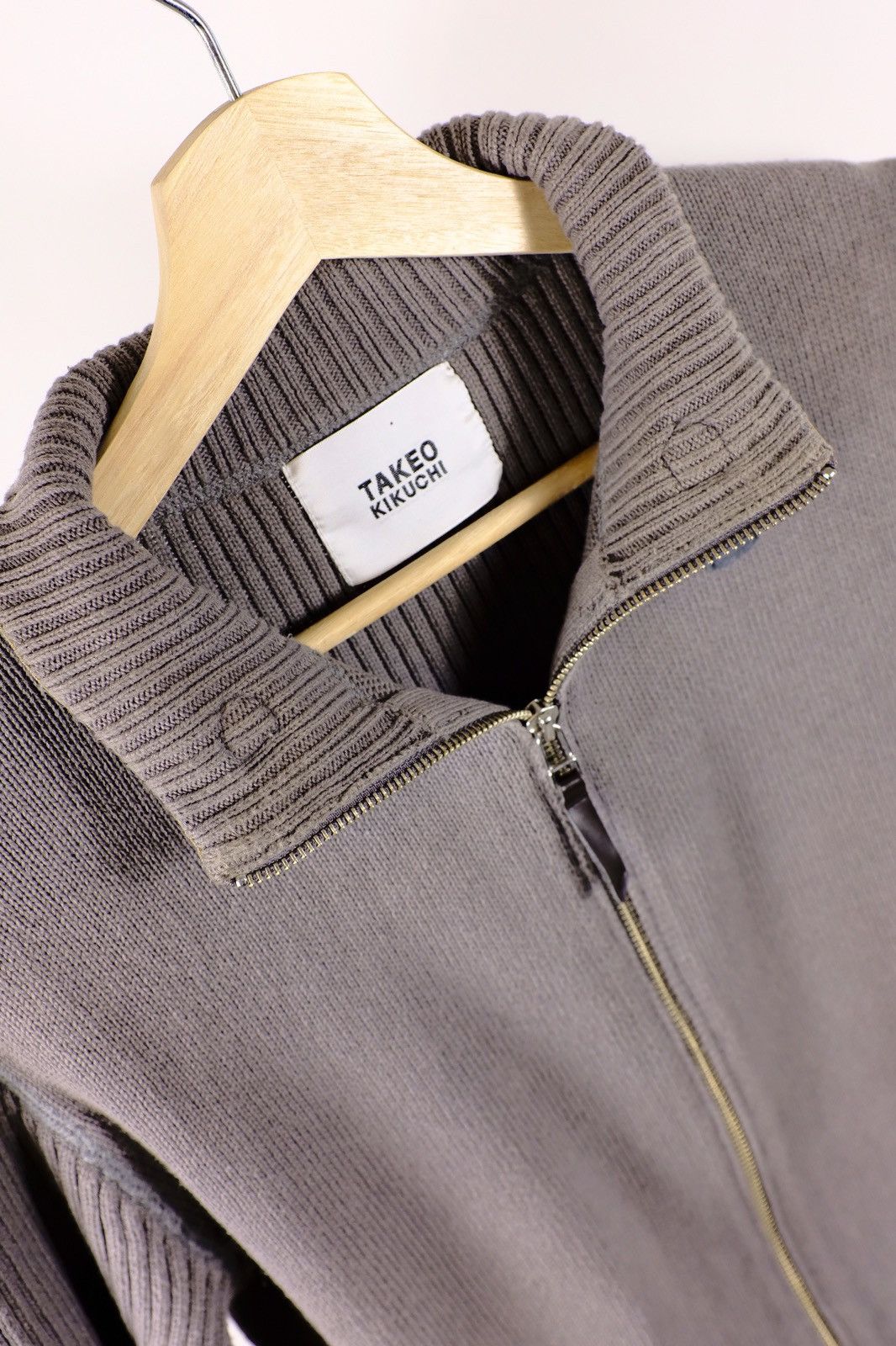 Takeo Kikuchi Rib Knit Zip Up Archival 90s 00's