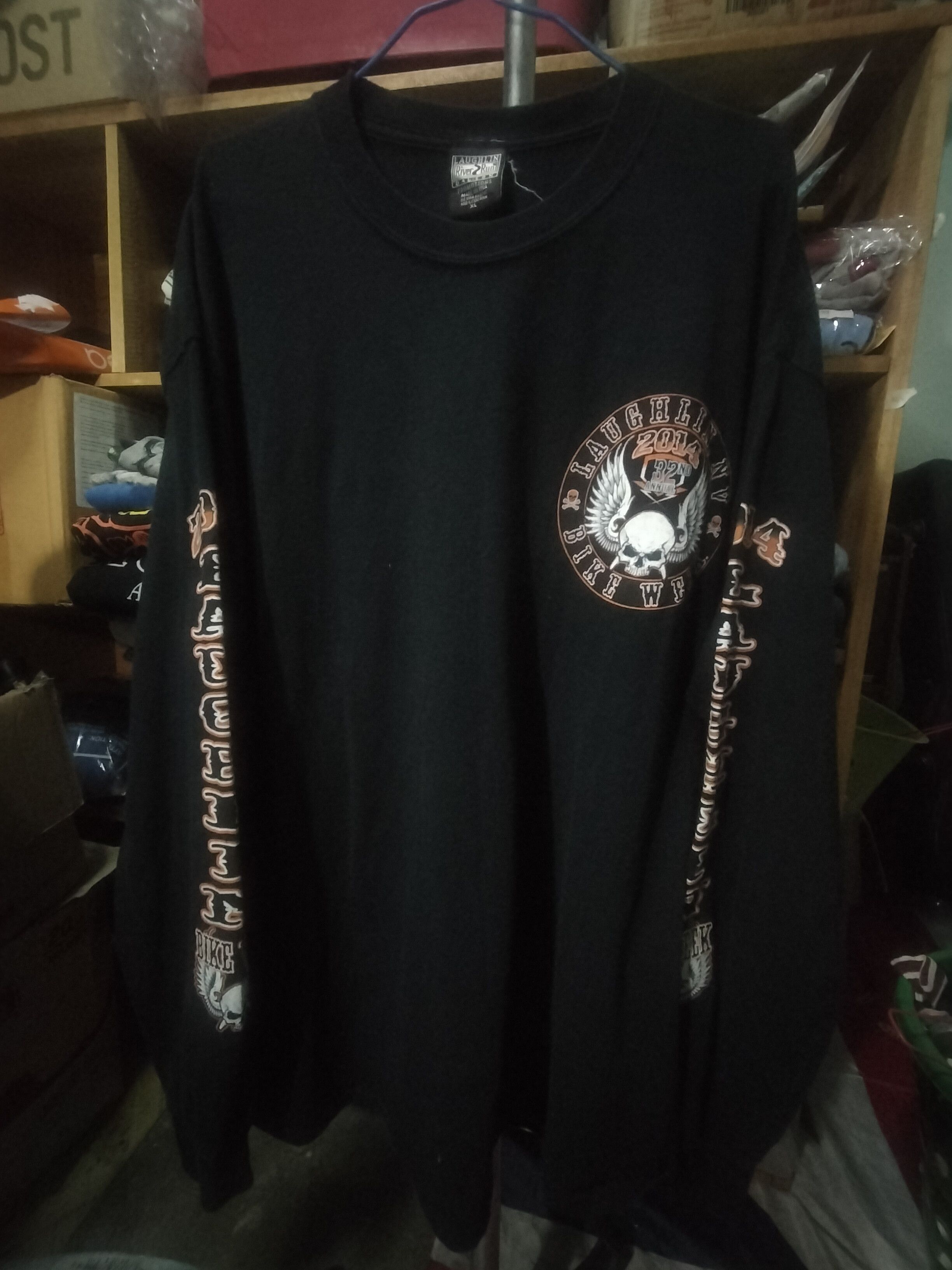 Harley Davidson Laughlin River Run 32nd Annual Bike Week Harley Skull 2014 Size US XL / EU 56 / 4 - 3 Thumbnail