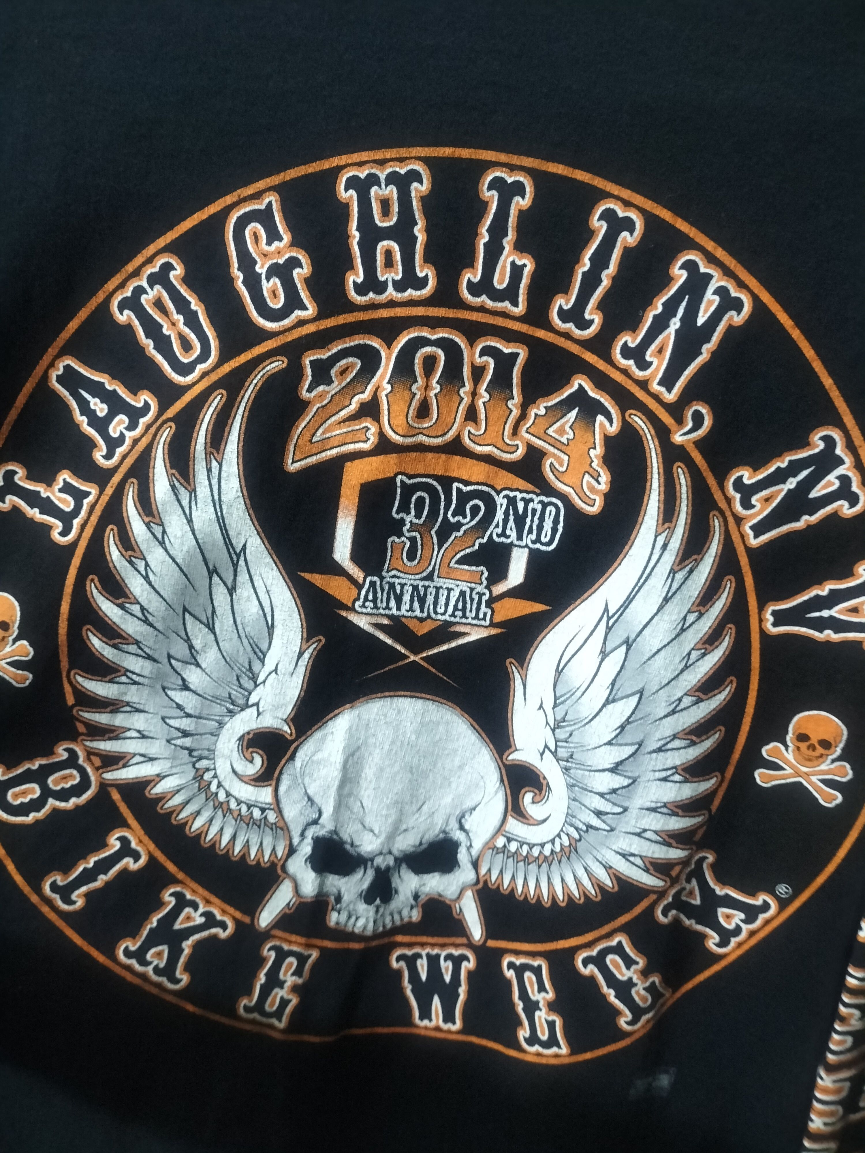 Harley Davidson Laughlin River Run 32nd Annual Bike Week Harley Skull 2014 Size US XL / EU 56 / 4 - 1 Thumbnail