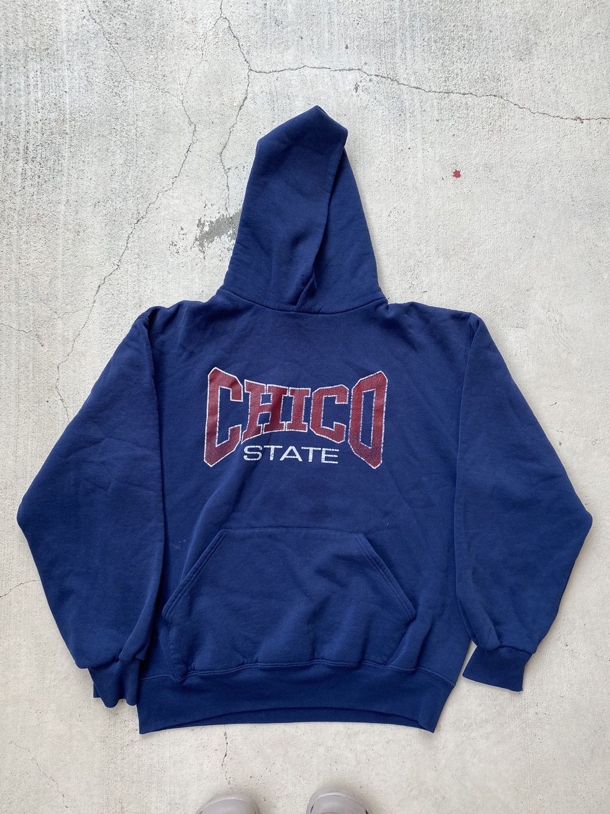 Vintage Vintage 90's Russell Athletic Chico State Hoodie Size M Size US M / EU 48-50 / 2 - 1 Thumbnail
