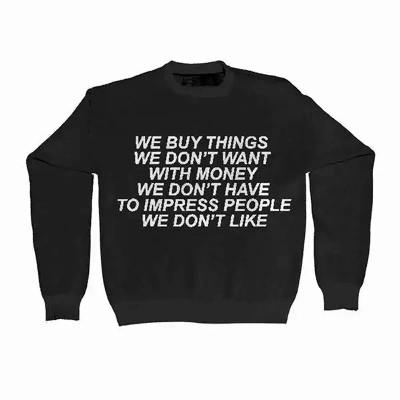 Joy Division VIZN Joy Division QUOTE Black Knit Crewneck Sweater 2XL Size US XXL / EU 58 / 5 - 1 Thumbnail