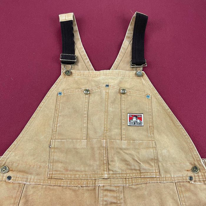 Ben Davis Vintage 90s Ben Davis Tan Work Overalls Coveralls Made USA ...