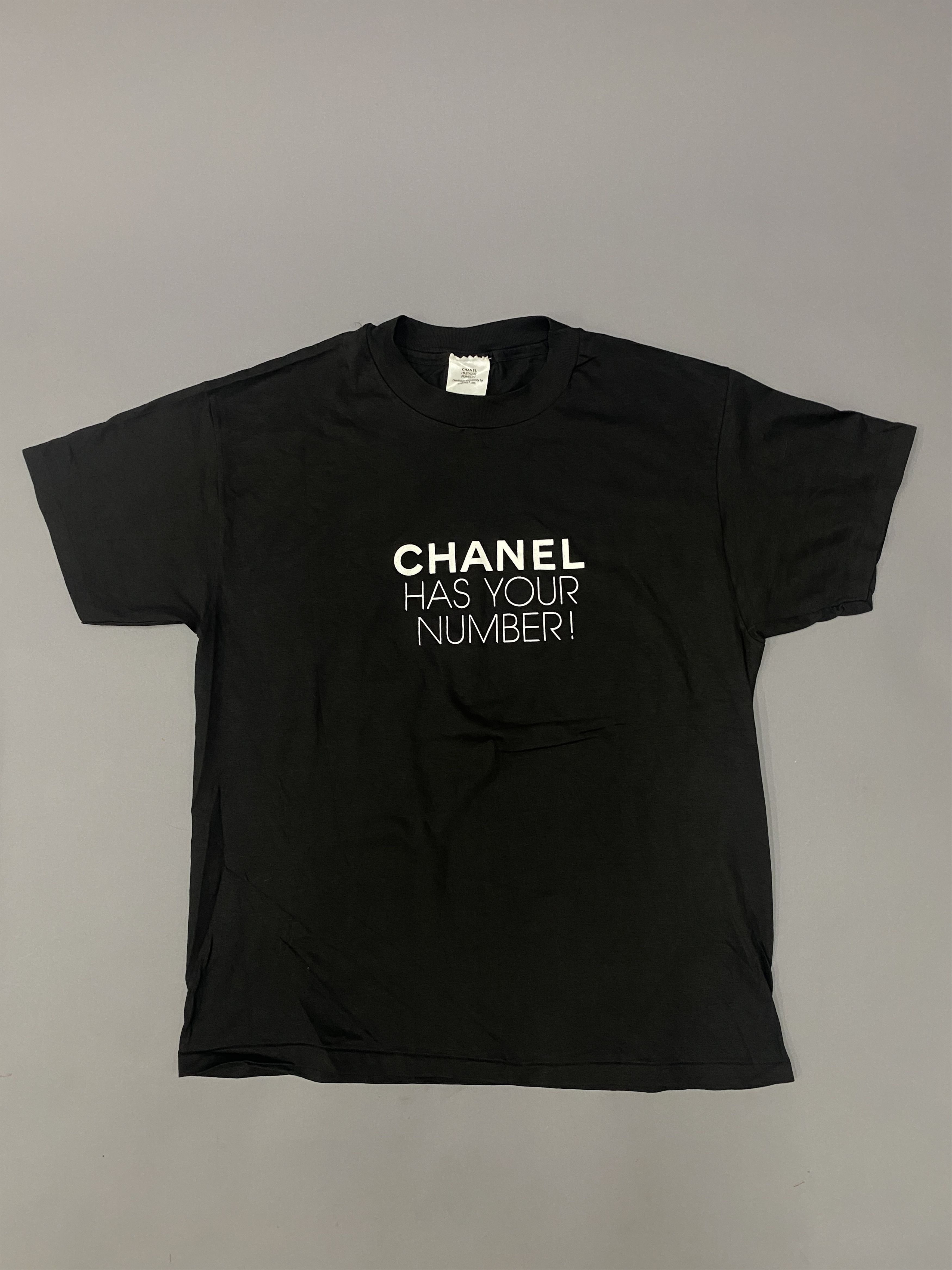 Chanel × Vintage chanel has your number vintage t shirt 90s | Grailed