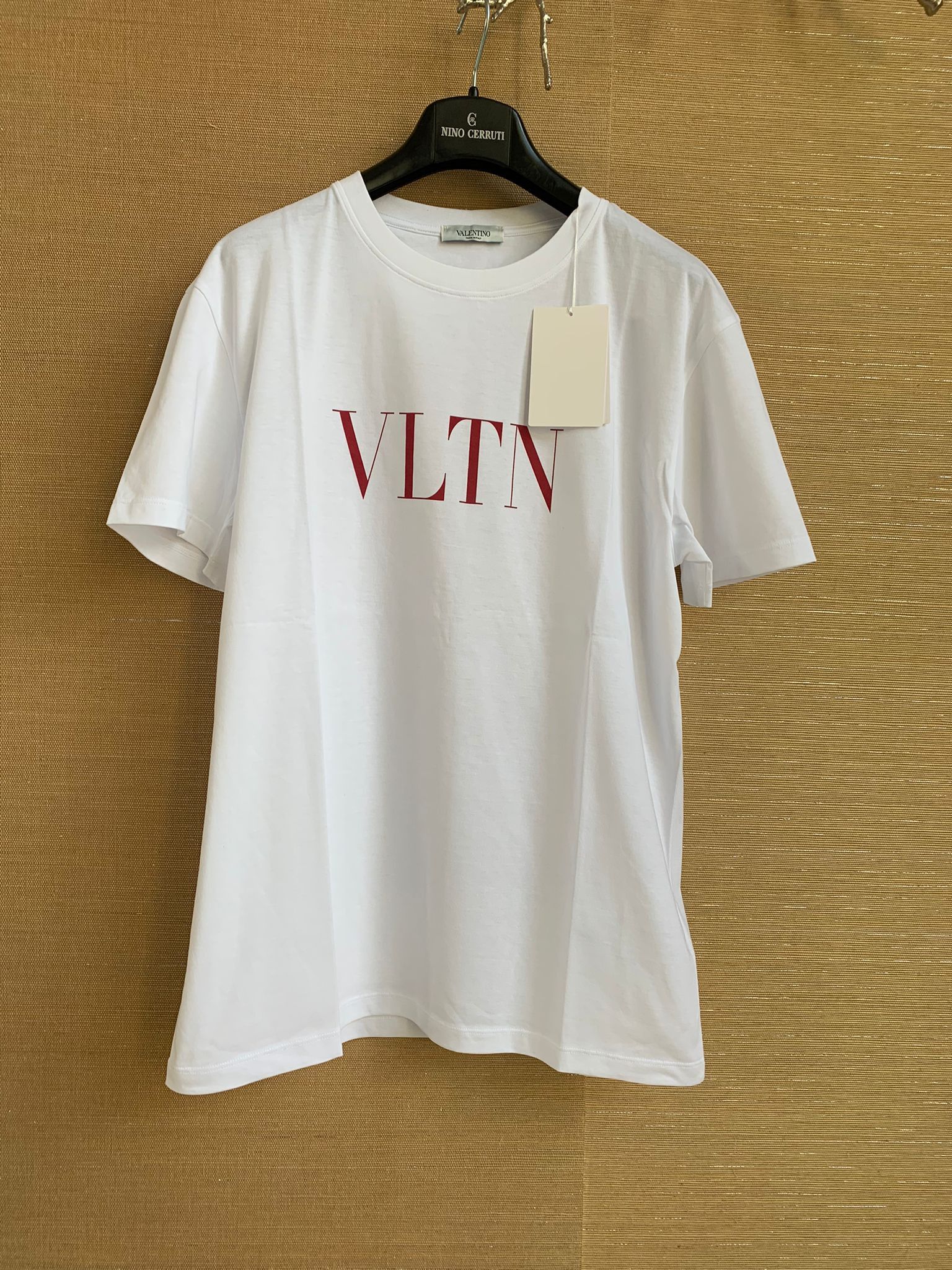 image of Valentino Vltn Logo Tee in White, Men's (Size XS)