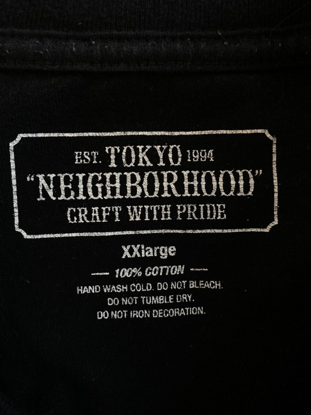 Neighborhood Neighborhood Japan Black OG Logo Tee Black 2XL / XXL ❄️ JPN Size US XXL / EU 58 / 5 - 2 Thumbnail