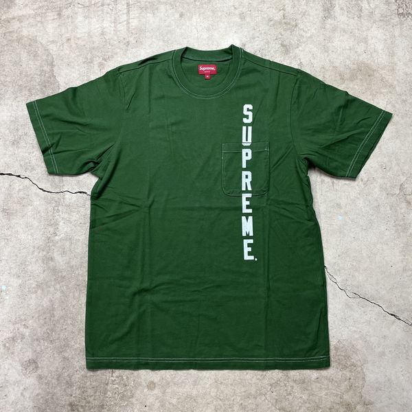 Supreme contrast stitch pocket hot sale tee