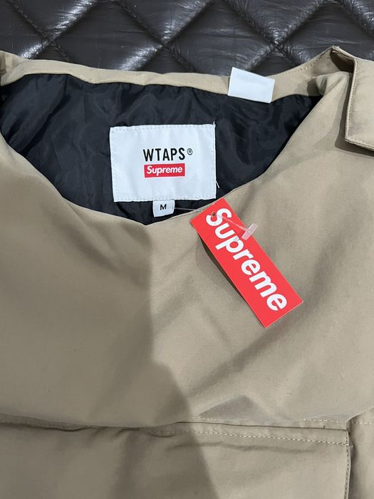 Supreme Supreme x WTAPS Tactical Down Vest Tan Beige FW21 | Grailed