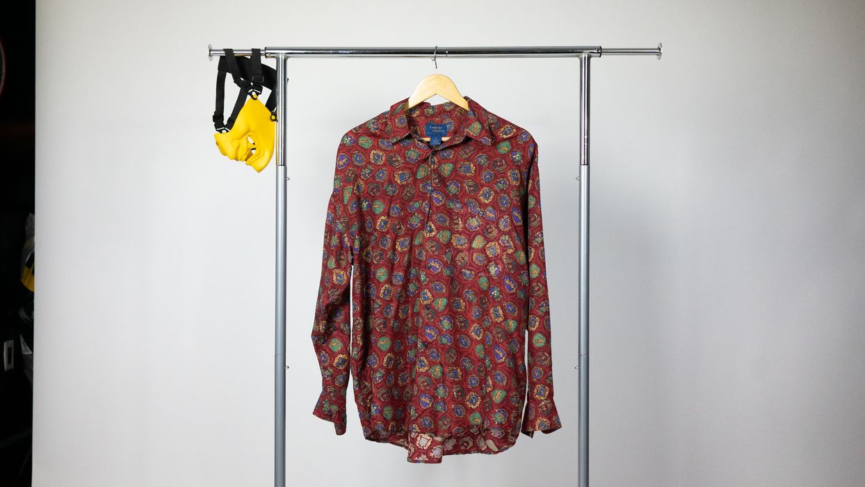 Vintage Vintage 'Mervyn's Cambridge Classics' Red Silk Button Up | Grailed