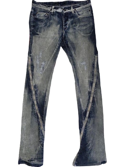 Rick Owens RICK OWENS SS09 STRUTTER “HOG” WASHED BANANA CUT DENIM JEANS ...