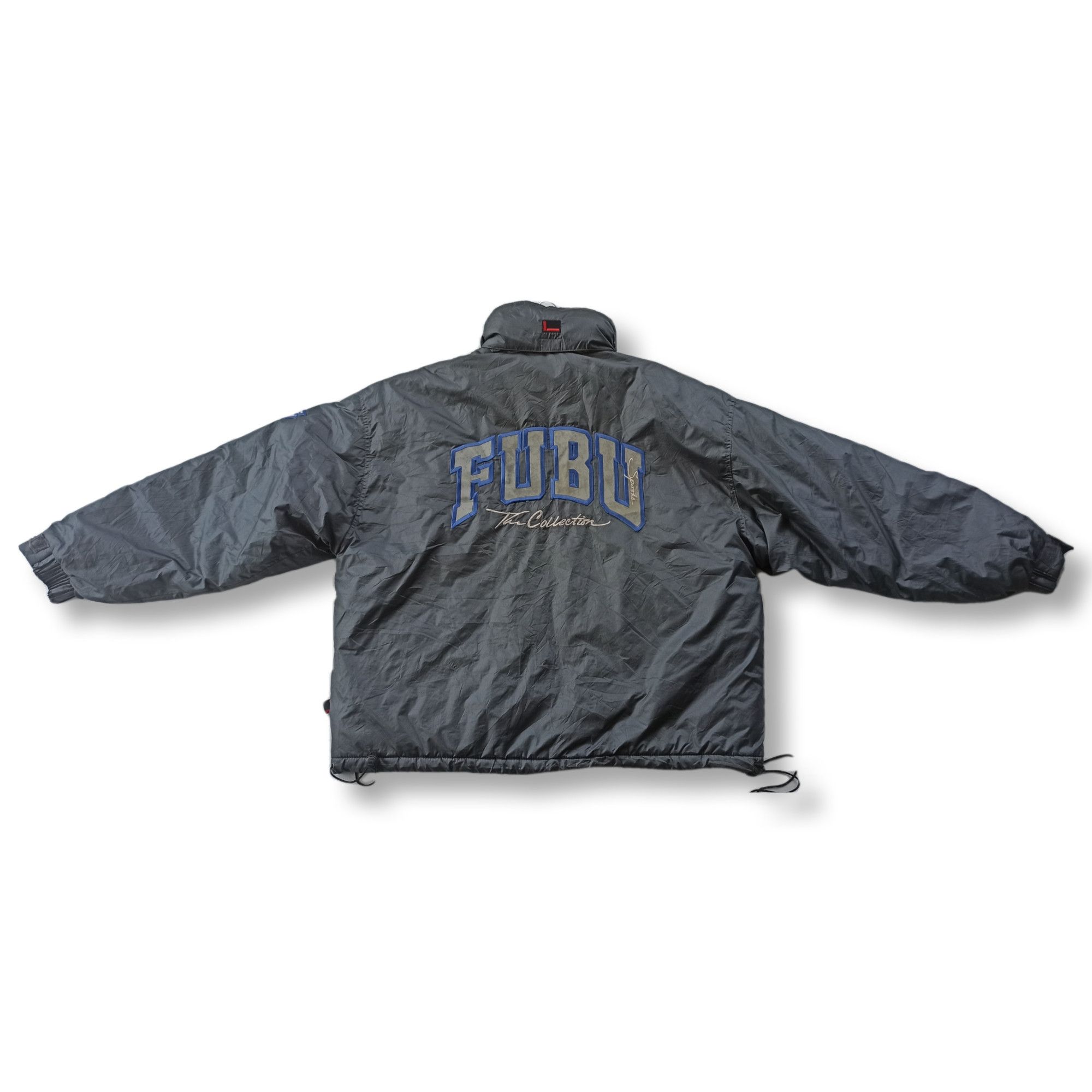 Fubu FUBU Winter Puffer Jacket Big Logo Reflective Reversible | Grailed