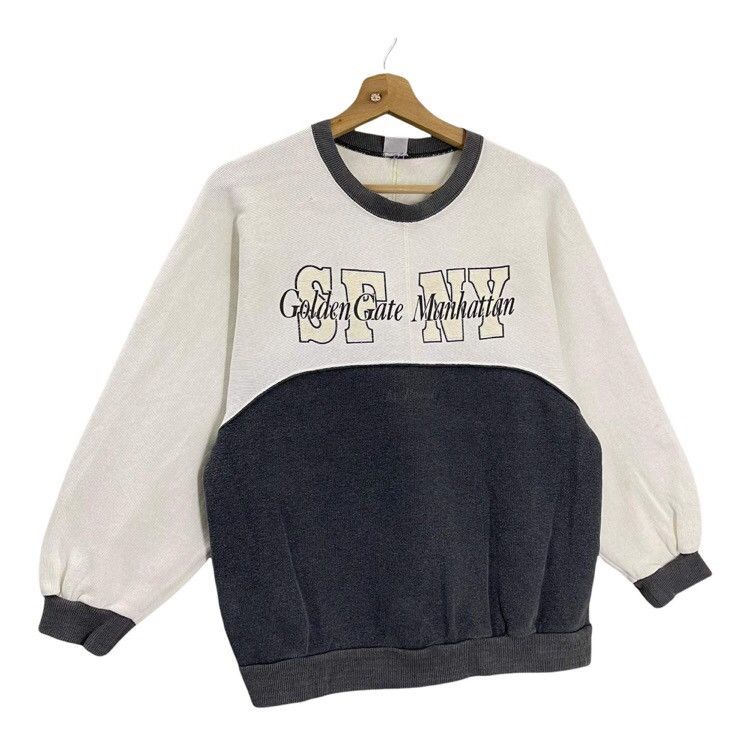 Japanese Brand 90’s Asics Golden Gate Manhattan Crewneck Sweatshirt Size M Size US M / EU 48-50 / 2 - 2 Thumbnail