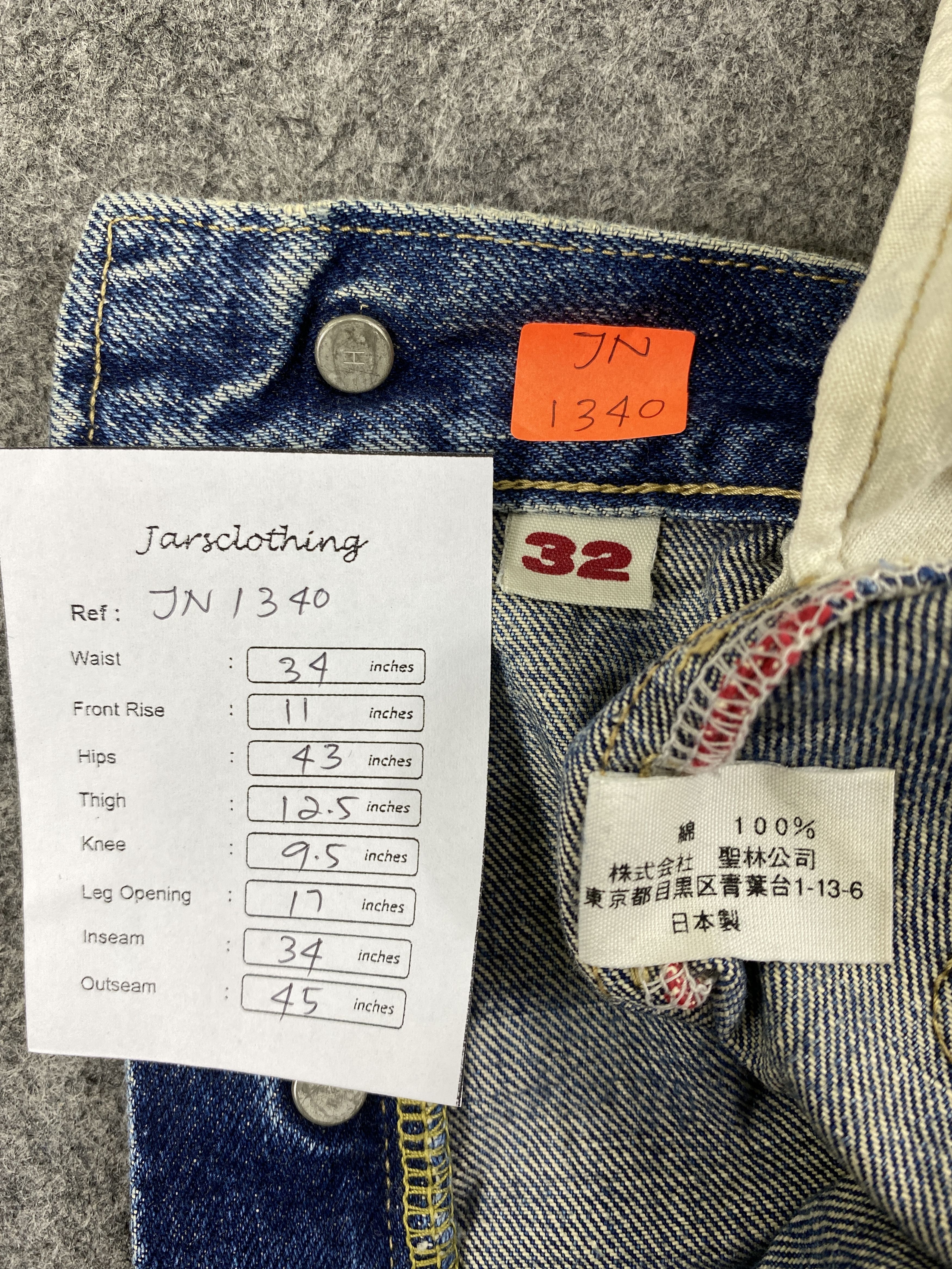 HOLLYWOOD RANCH MARKET Redline Distressed Blue Vintage Okura H.R Market 34x34 Size US 34 / EU 50 - 7 Thumbnail