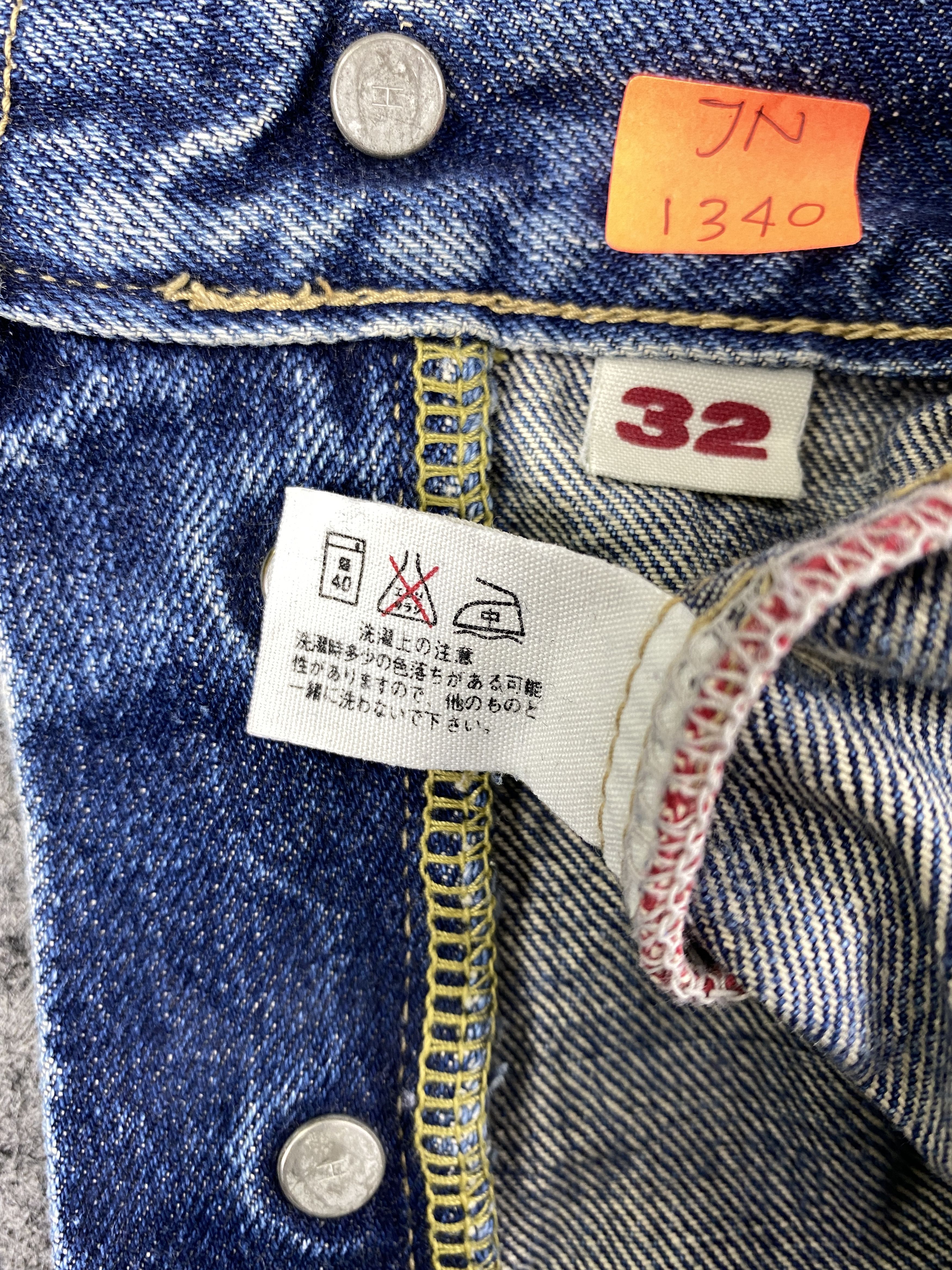HOLLYWOOD RANCH MARKET Redline Distressed Blue Vintage Okura H.R Market 34x34 Size US 34 / EU 50 - 8 Thumbnail