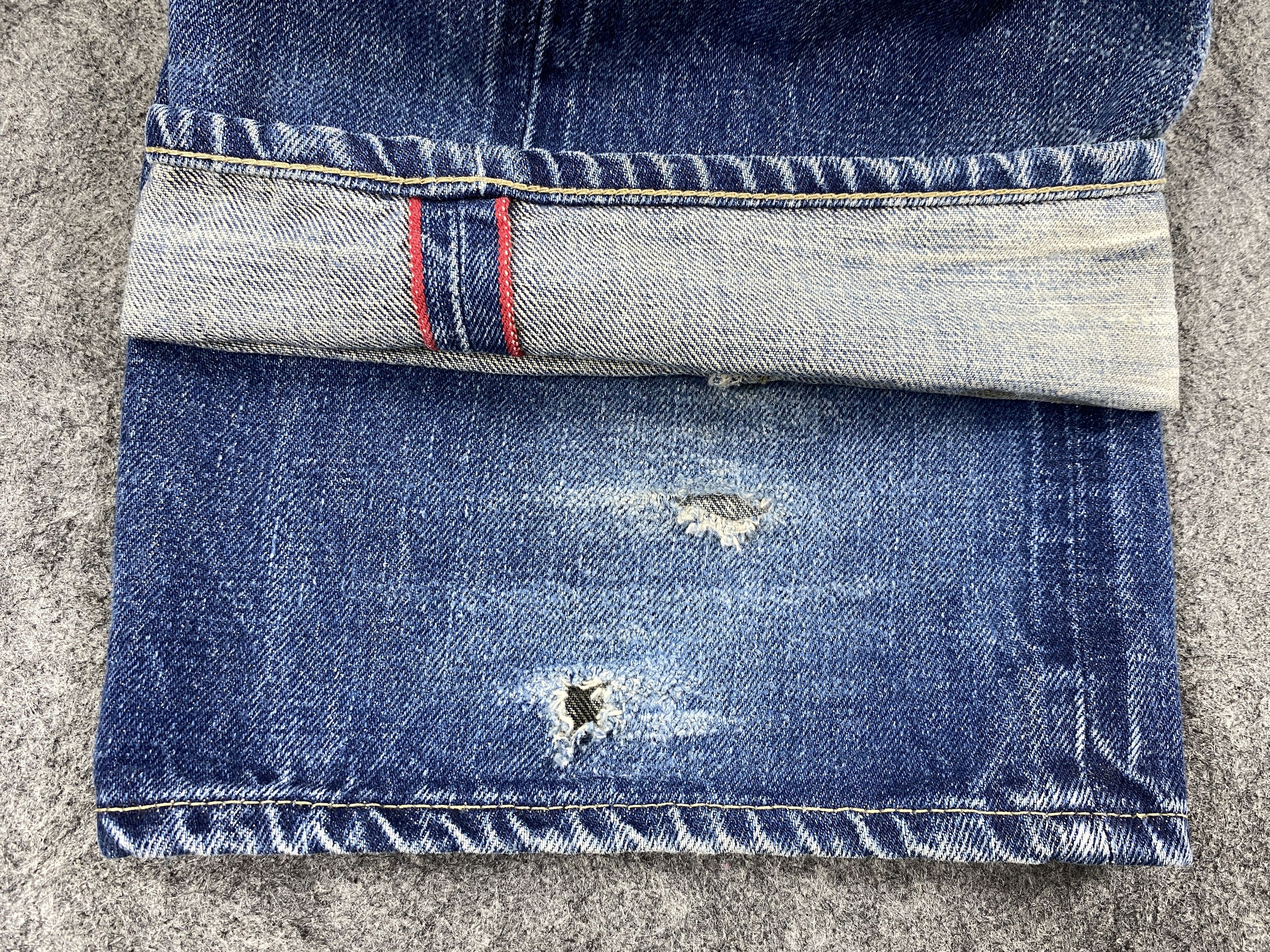 HOLLYWOOD RANCH MARKET Redline Distressed Blue Vintage Okura H.R Market 34x34 Size US 34 / EU 50 - 13 Thumbnail