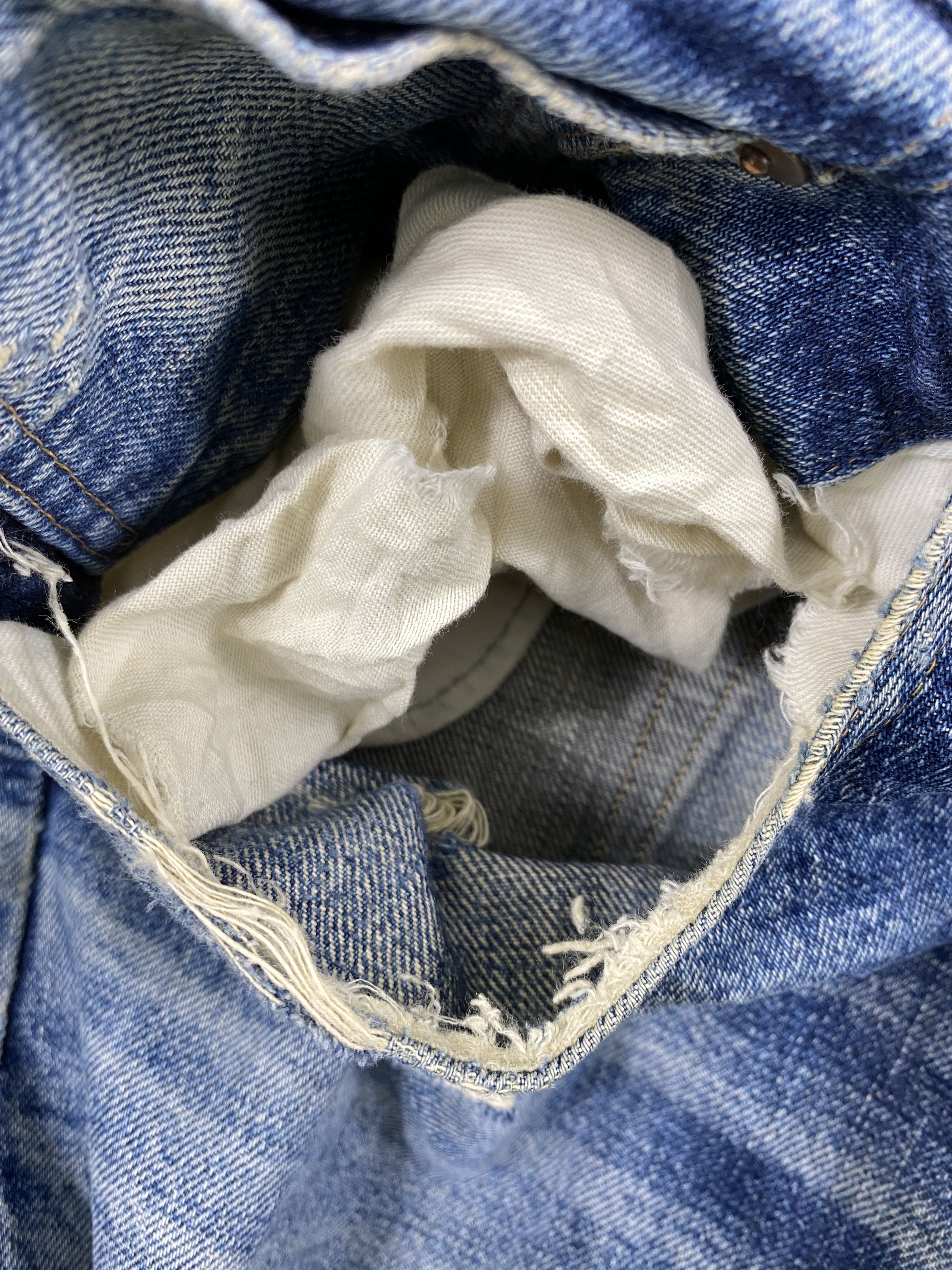 HOLLYWOOD RANCH MARKET Redline Distressed Blue Vintage Okura H.R Market 34x34 Size US 34 / EU 50 - 12 Thumbnail