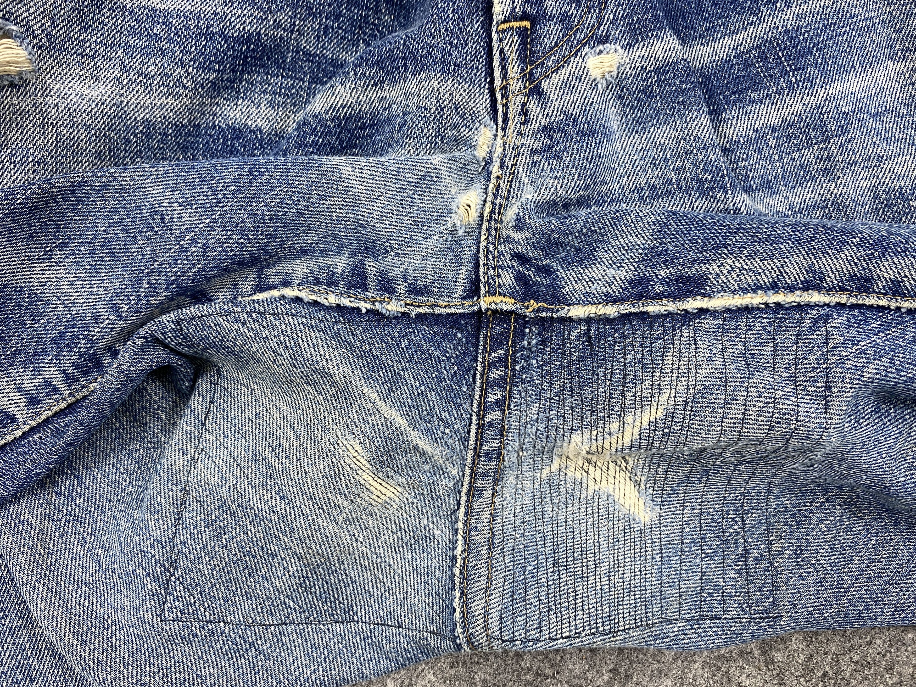 HOLLYWOOD RANCH MARKET Redline Distressed Blue Vintage Okura H.R Market 34x34 Size US 34 / EU 50 - 11 Thumbnail