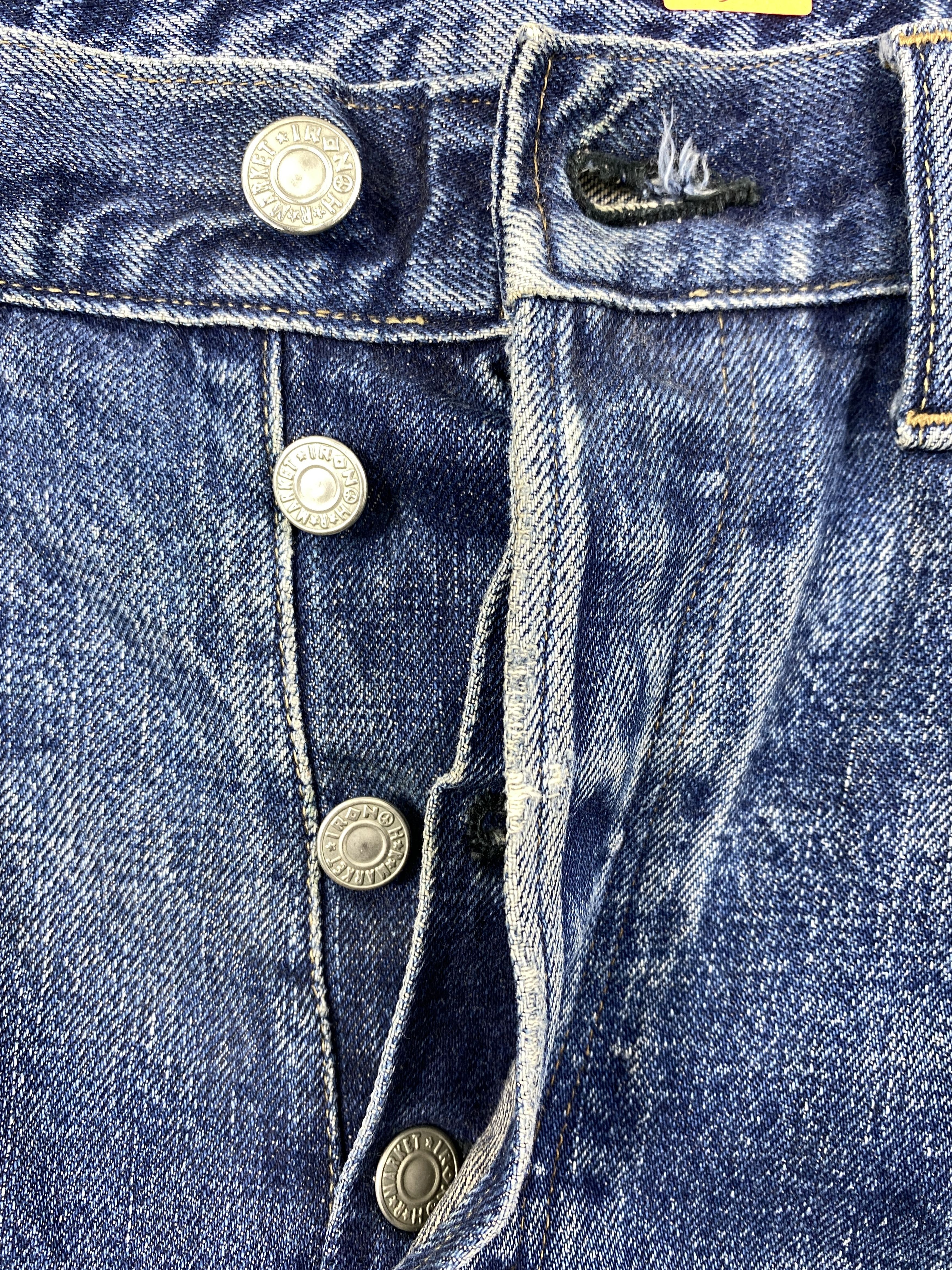 HOLLYWOOD RANCH MARKET Redline Distressed Blue Vintage Okura H.R Market 34x34 Size US 34 / EU 50 - 5 Thumbnail