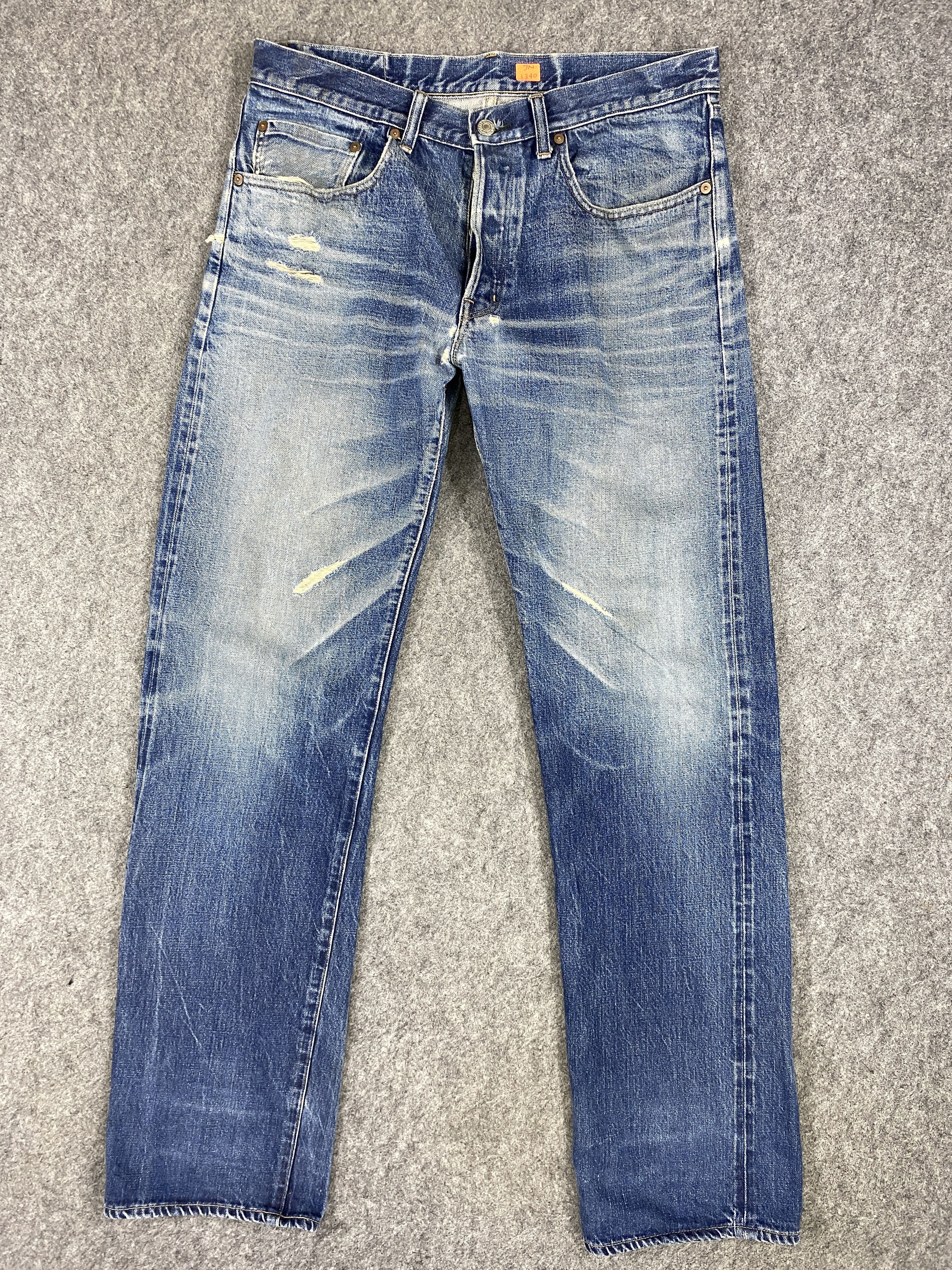 HOLLYWOOD RANCH MARKET Redline Distressed Blue Vintage Okura H.R Market 34x34 Size US 34 / EU 50 - 1 Thumbnail