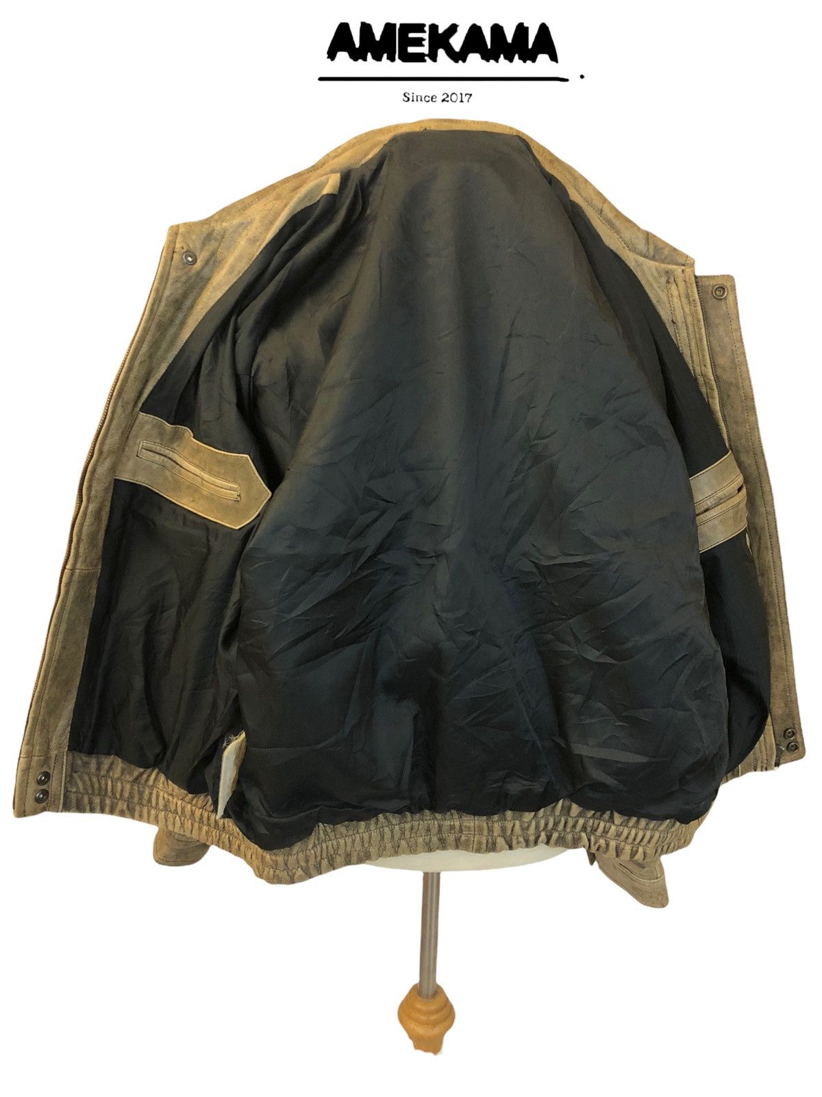 Designer × Genuine Leather Very Rare Luxury Wabi Sabi Leather Jacket Size US L / EU 52-54 / 3 - 12 Thumbnail
