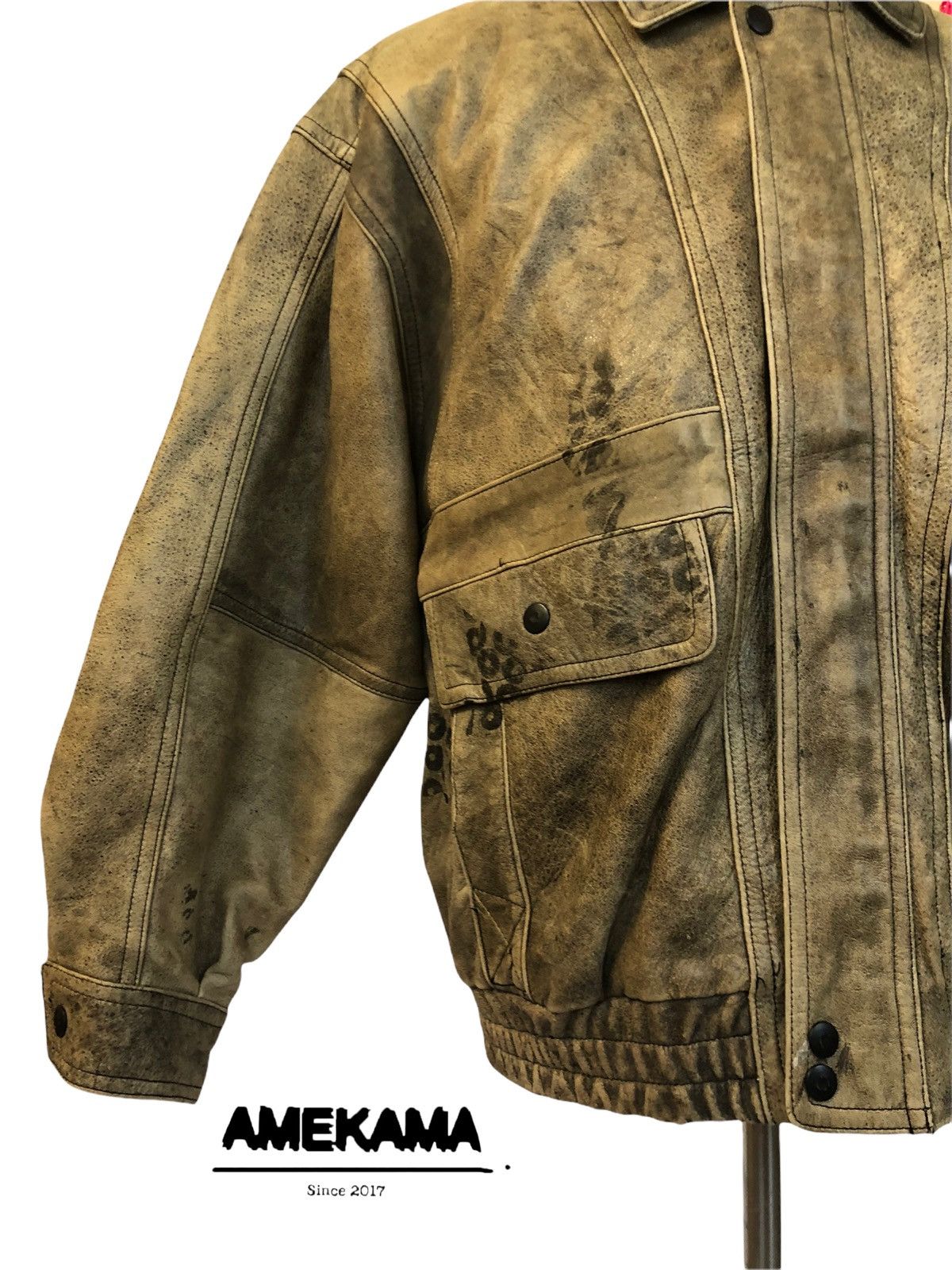 Designer × Genuine Leather Very Rare Luxury Wabi Sabi Leather Jacket Size US L / EU 52-54 / 3 - 7 Thumbnail