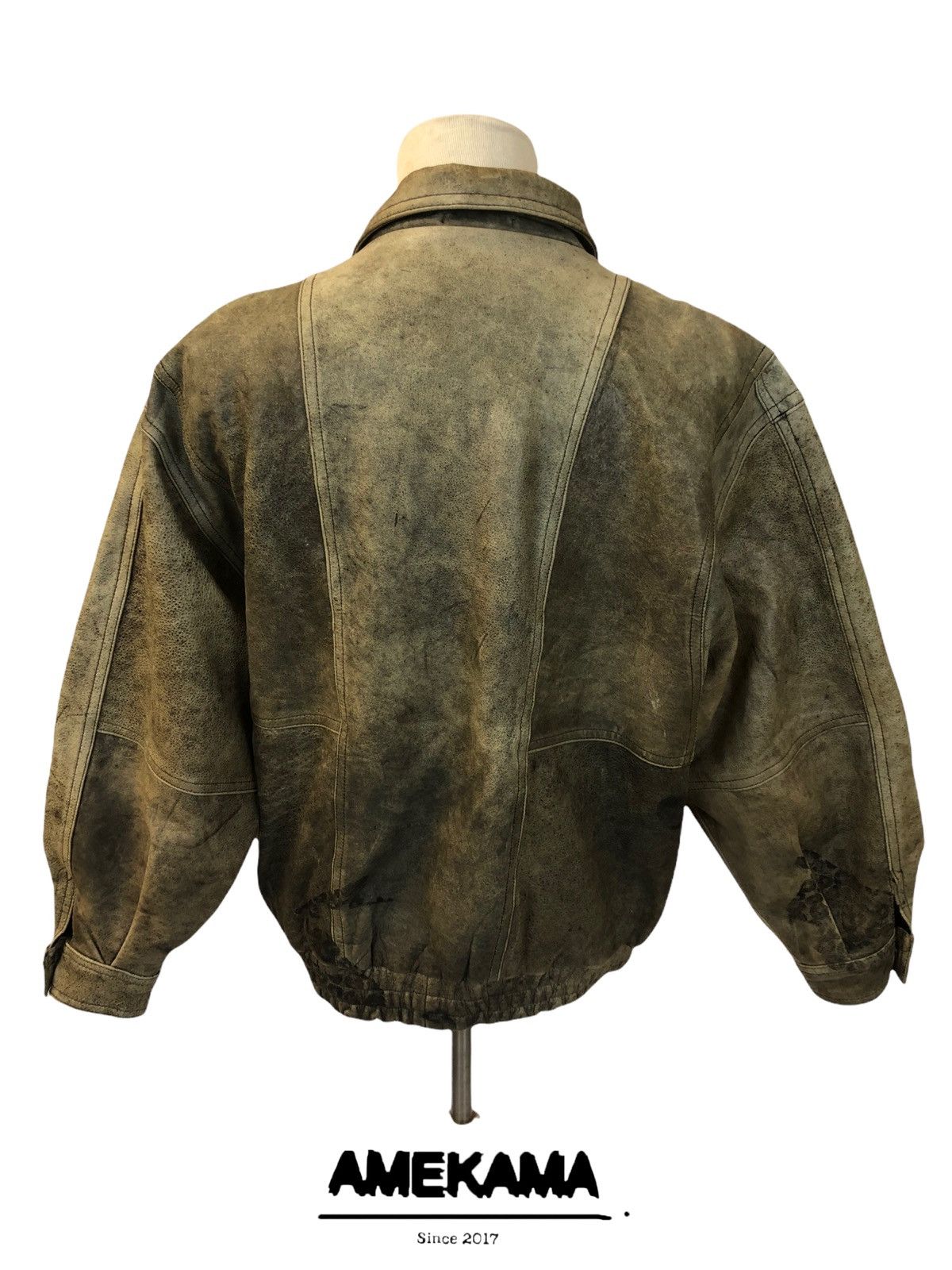 Designer × Genuine Leather Very Rare Luxury Wabi Sabi Leather Jacket Size US L / EU 52-54 / 3 - 4 Thumbnail