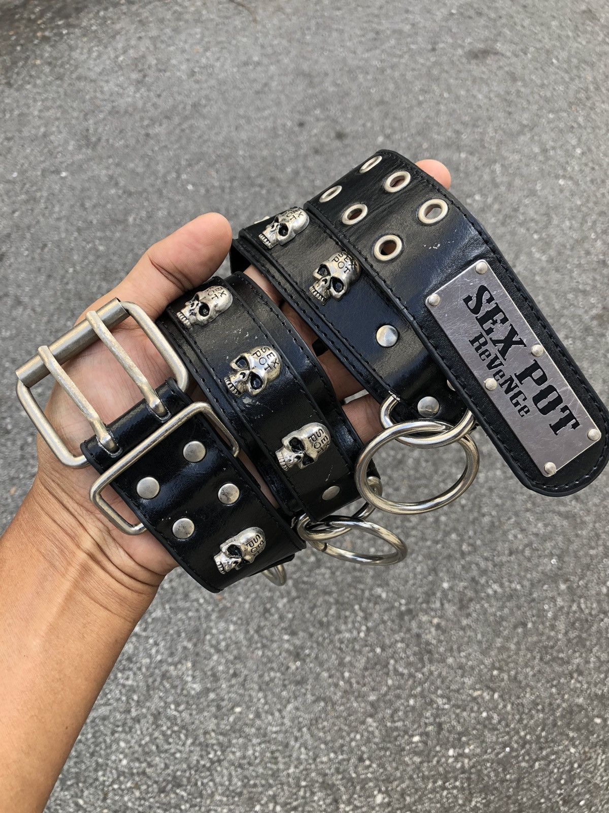 Skulls SEX POT REVENGE PUNK SEDITIONARIES SKULL DESIGN BELT | Grailed