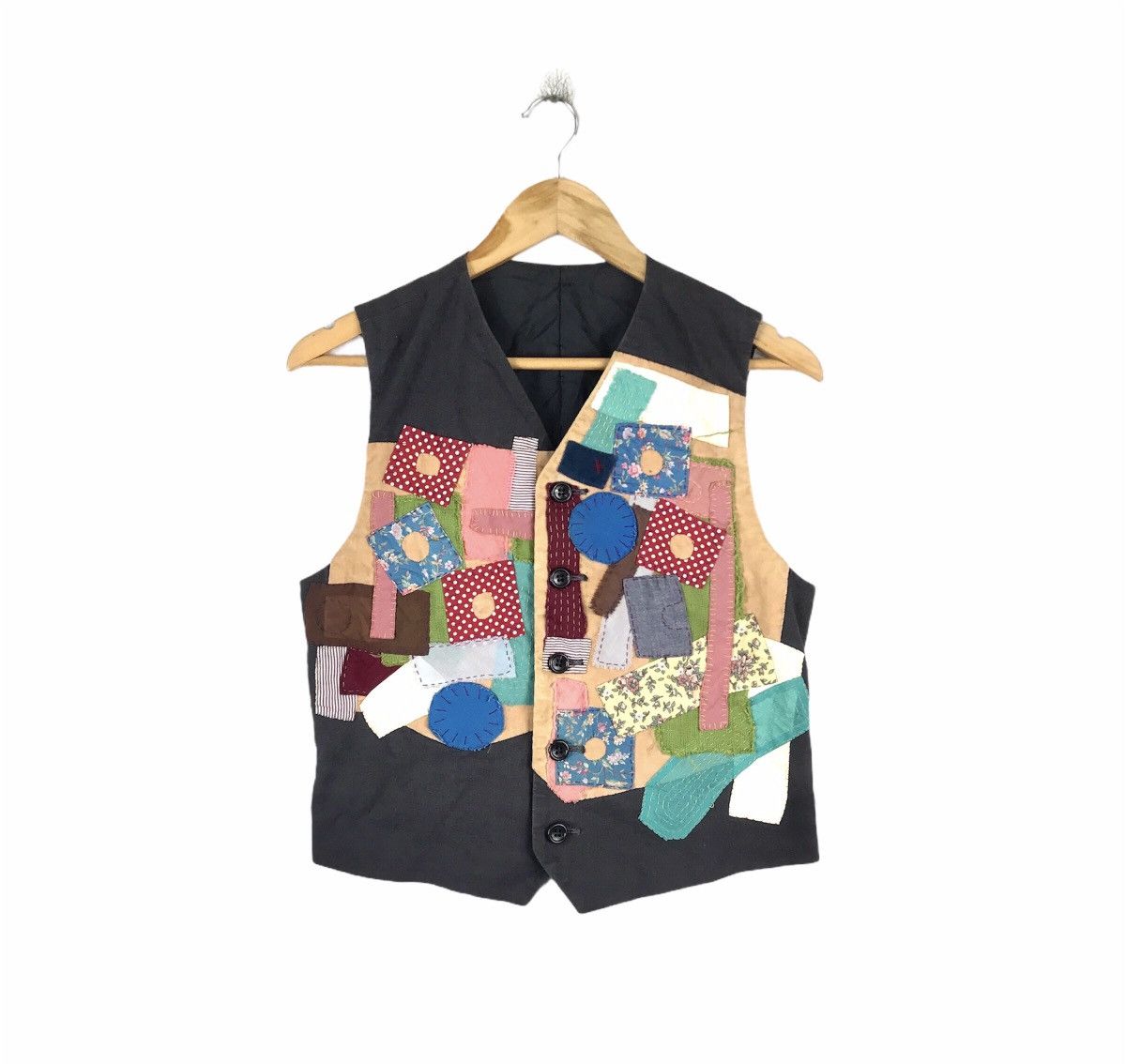 Issey Miyake Issey Miyake Japan Patchwork Design Vest Made in Japan Size 34S - 1 Thumbnail